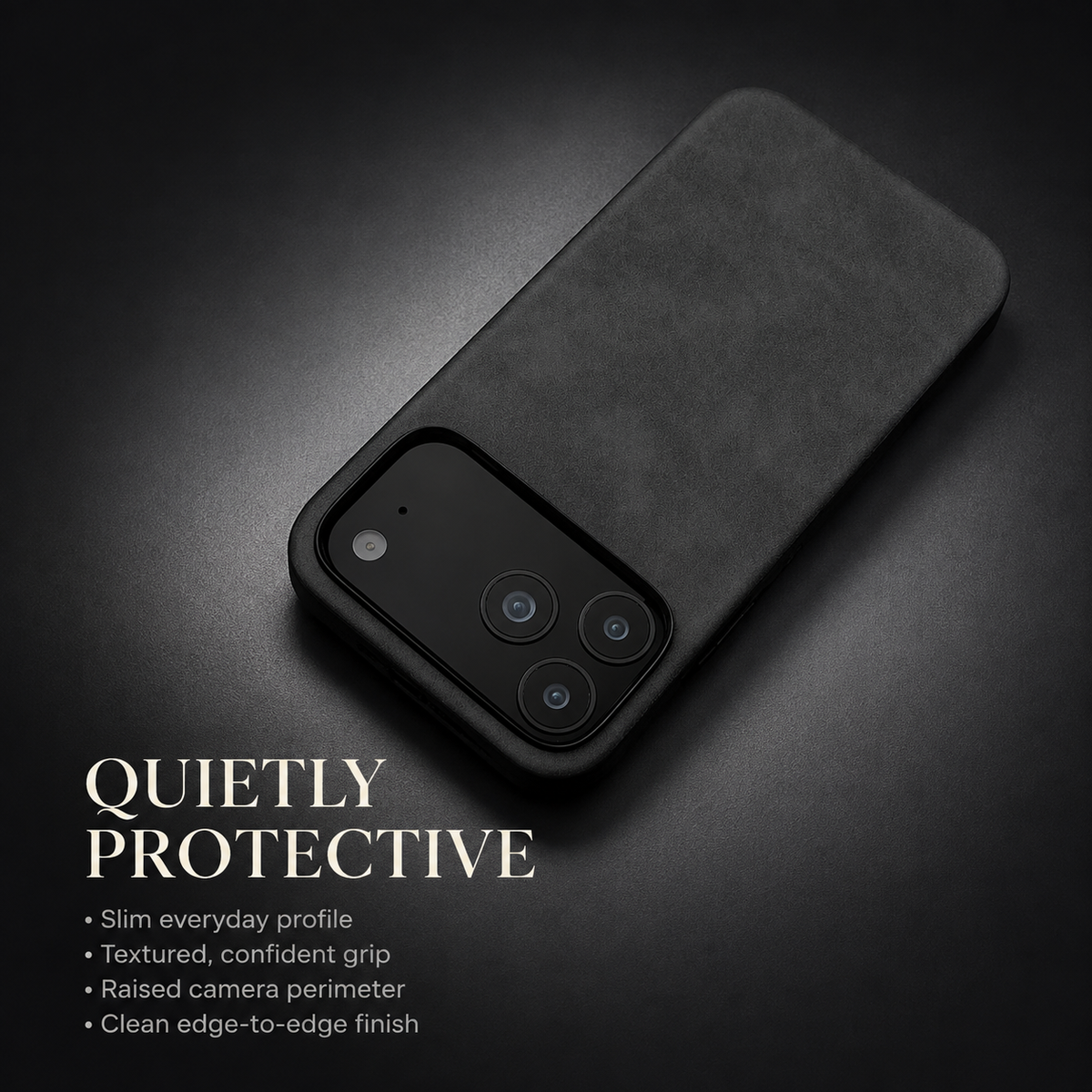 Premium iPhone Case Retro Leather Skin Feel Matte PU Leather Hard PC Anti Scratch Lightweight Tough Full Coverage Protective Phone Cover Case Design