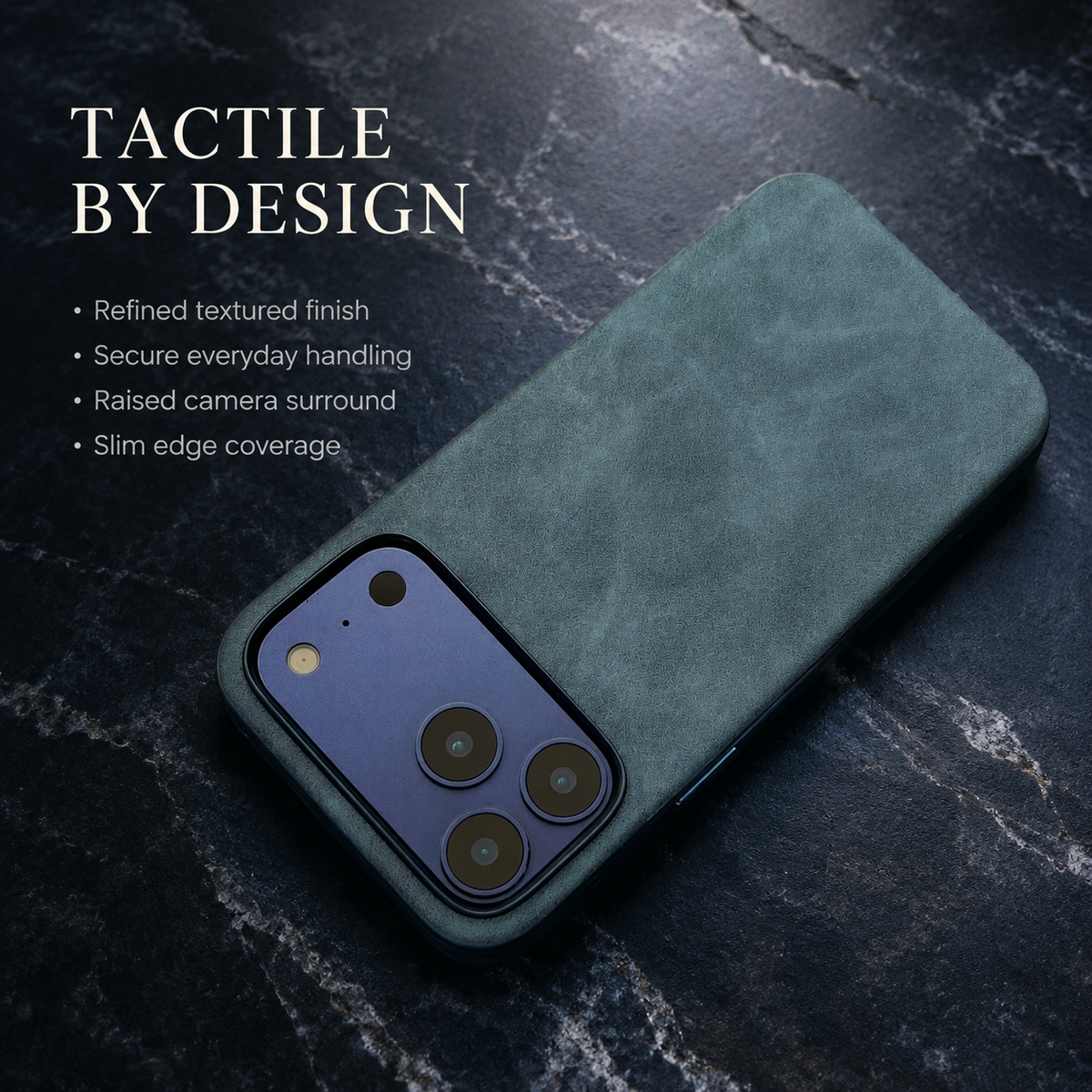 Premium iPhone Case Retro Leather Skin Feel Matte PU Leather Hard PC Anti Scratch Lightweight Tough Full Coverage Protective Phone Cover Case Design