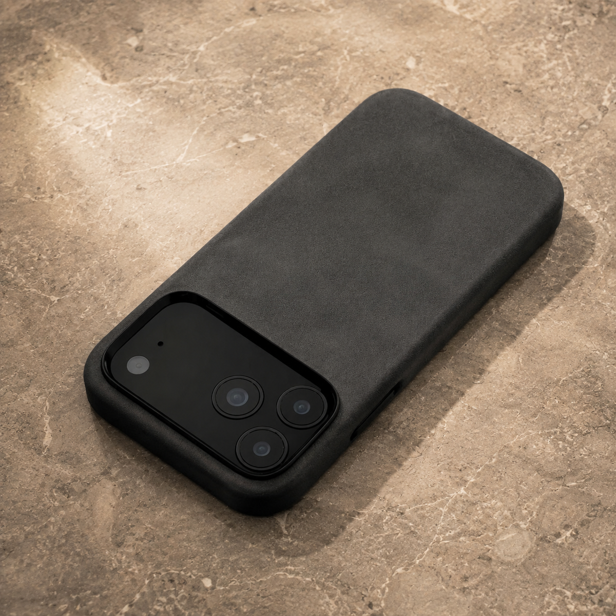 Premium iPhone Case Retro Leather Skin Feel Matte PU Leather Hard PC Anti Scratch Lightweight Tough Full Coverage Protective Phone Cover Case Design