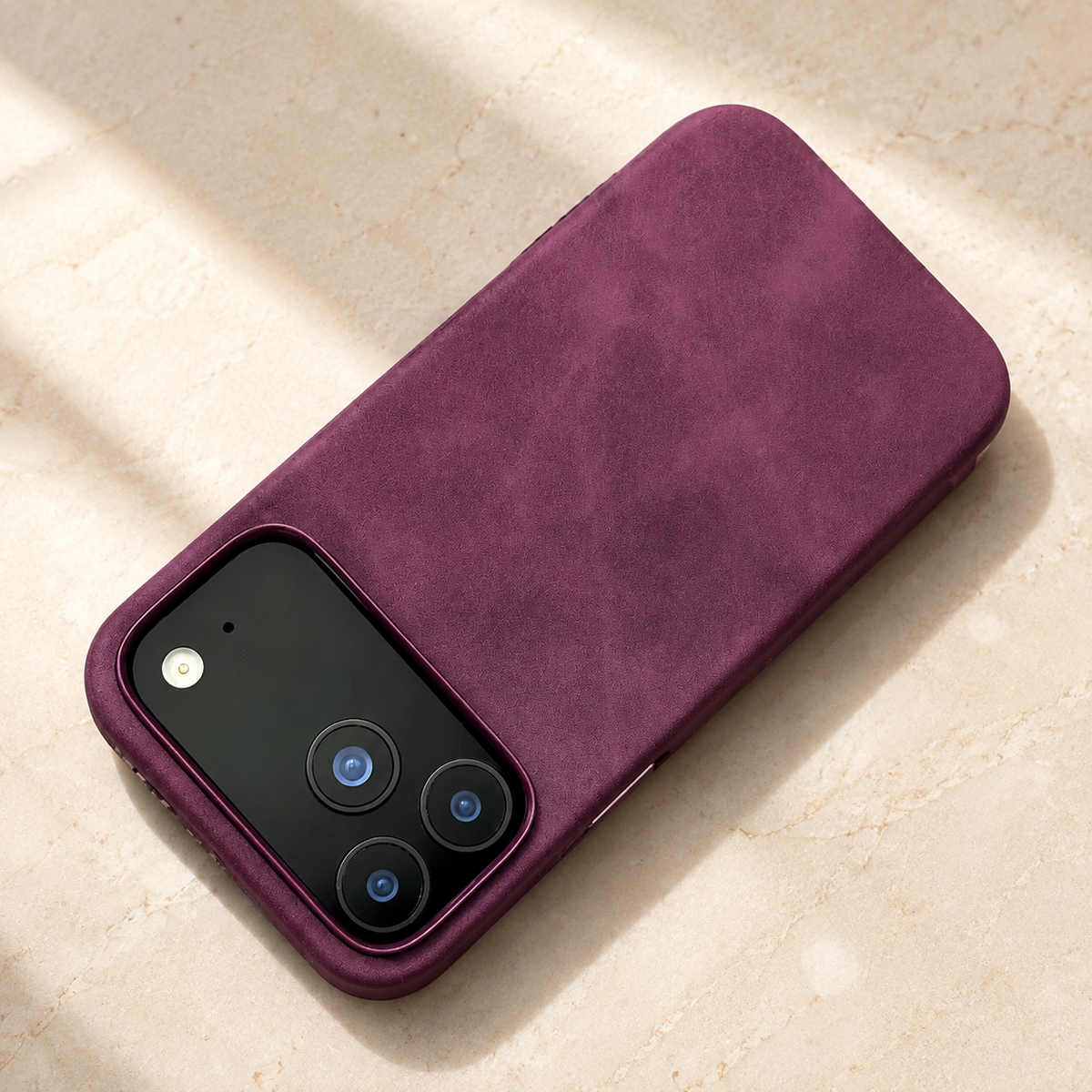 Premium iPhone Case Retro Leather Skin Feel Matte PU Leather Hard PC Anti Scratch Lightweight Tough Full Coverage Protective Phone Cover Case Design