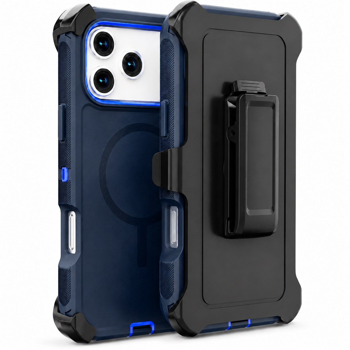 Premium iPhone Case Rugged Defender Protective Cover Shockproof Armor Dual Layer Belt Clip Full Port Protection Heavy Duty Durable Slim Grip Design