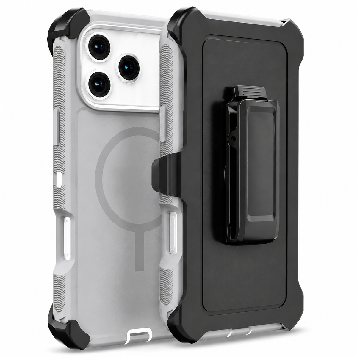 Premium iPhone Case Rugged Defender Protective Cover Shockproof Armor Dual Layer Belt Clip Full Port Protection Heavy Duty Durable Slim Grip Design