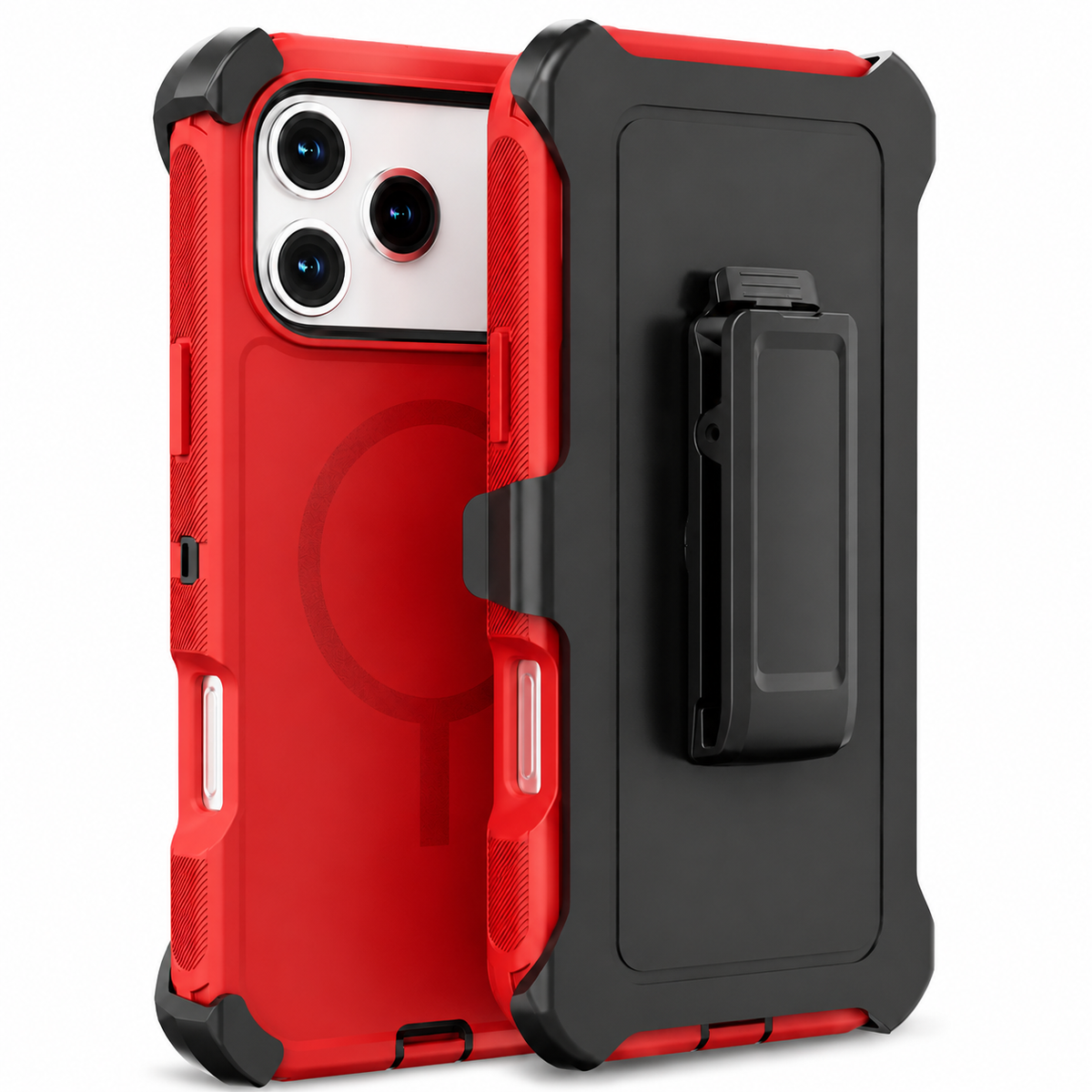 Premium iPhone Case Rugged Defender Protective Cover Shockproof Armor Dual Layer Belt Clip Full Port Protection Heavy Duty Durable Slim Grip Design