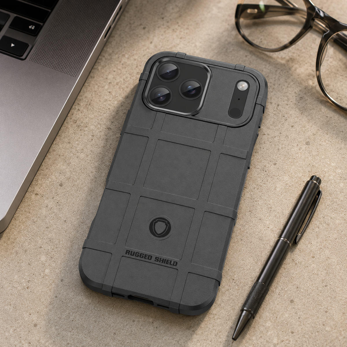 Premium iPhone Case Rugged Shield Military Grade Shockproof Drop Protection Reinforced Bumper Heavy Duty Anti Scratch Non Slip Tough Protective Cover Case