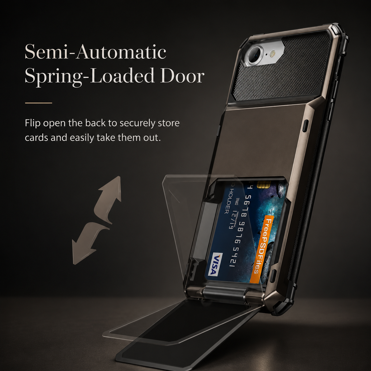 Premium iPhone Case Rugged Wallet Card Holder Magnetic Ring Kickstand Shockproof Protective Cover TPU Armor Anti Scratch Non Slip Reinforced Full Coverage