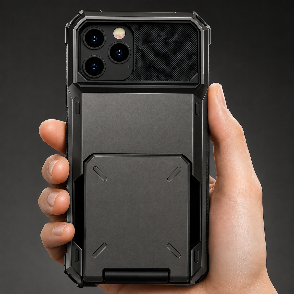Premium iPhone Case Rugged Wallet Card Holder Magnetic Ring Kickstand Shockproof Protective Cover TPU Armor Anti Scratch Non Slip Reinforced Full Coverage