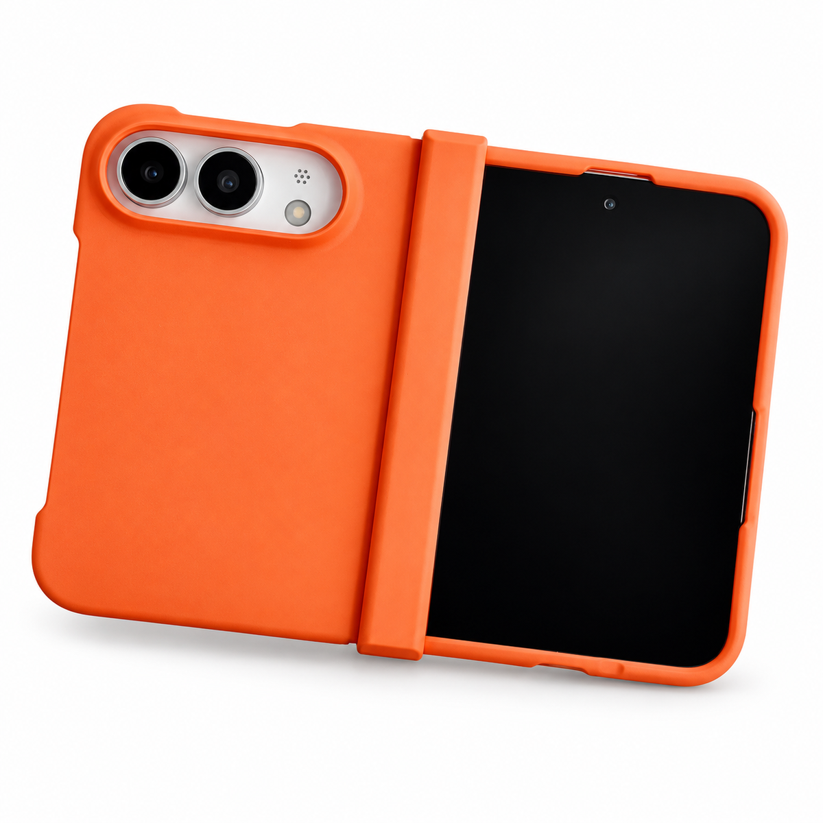 Premium iPhone Case Skin Feel Hinge Protection Shockproof Tough Anti Scratch Non Slip Dustproof Solid Color Foldable Protective Bumper Cover Case Design