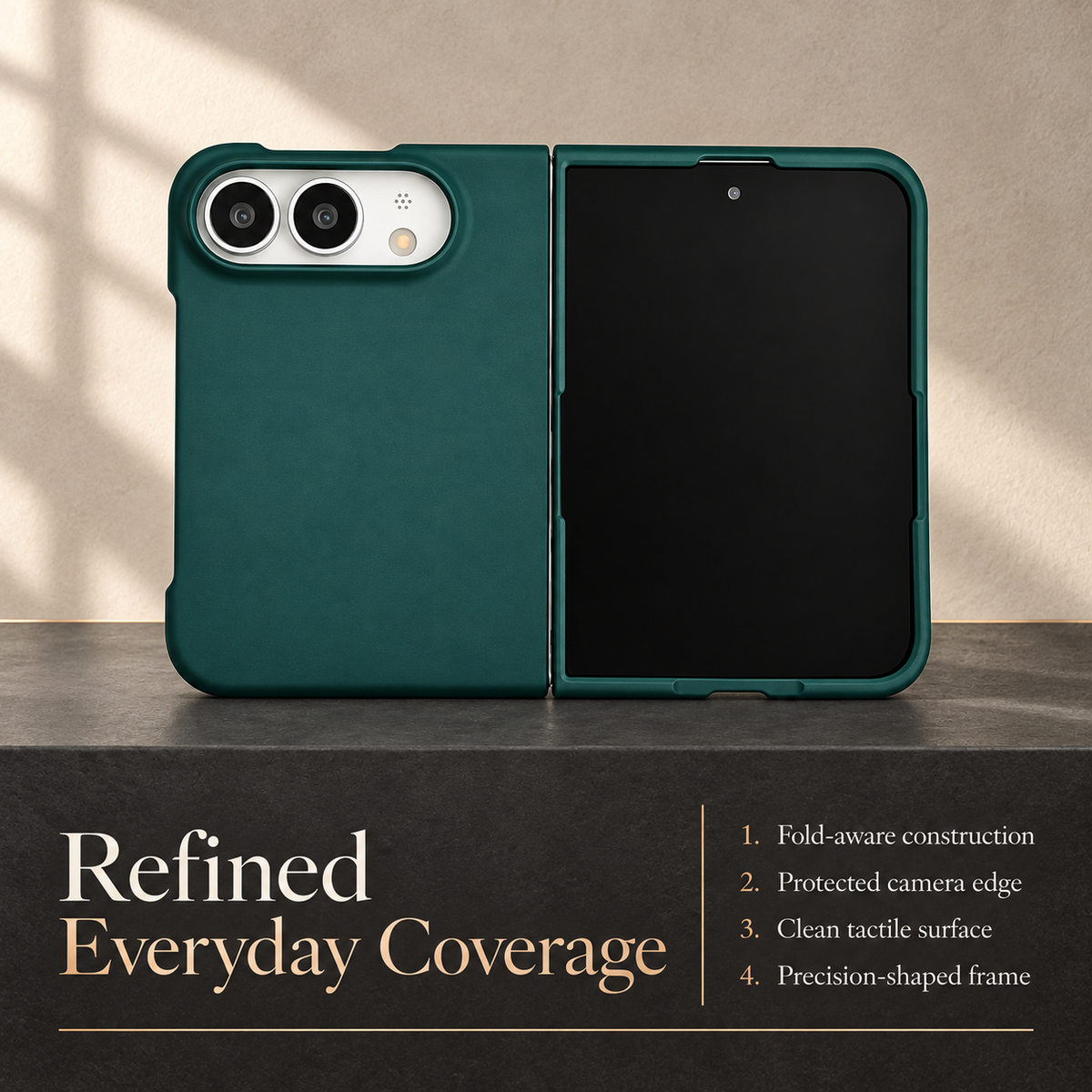 Premium iPhone Case Skin Feel Hinge Protection Shockproof Tough Anti Scratch Non Slip Dustproof Solid Color Foldable Protective Bumper Cover Case Design