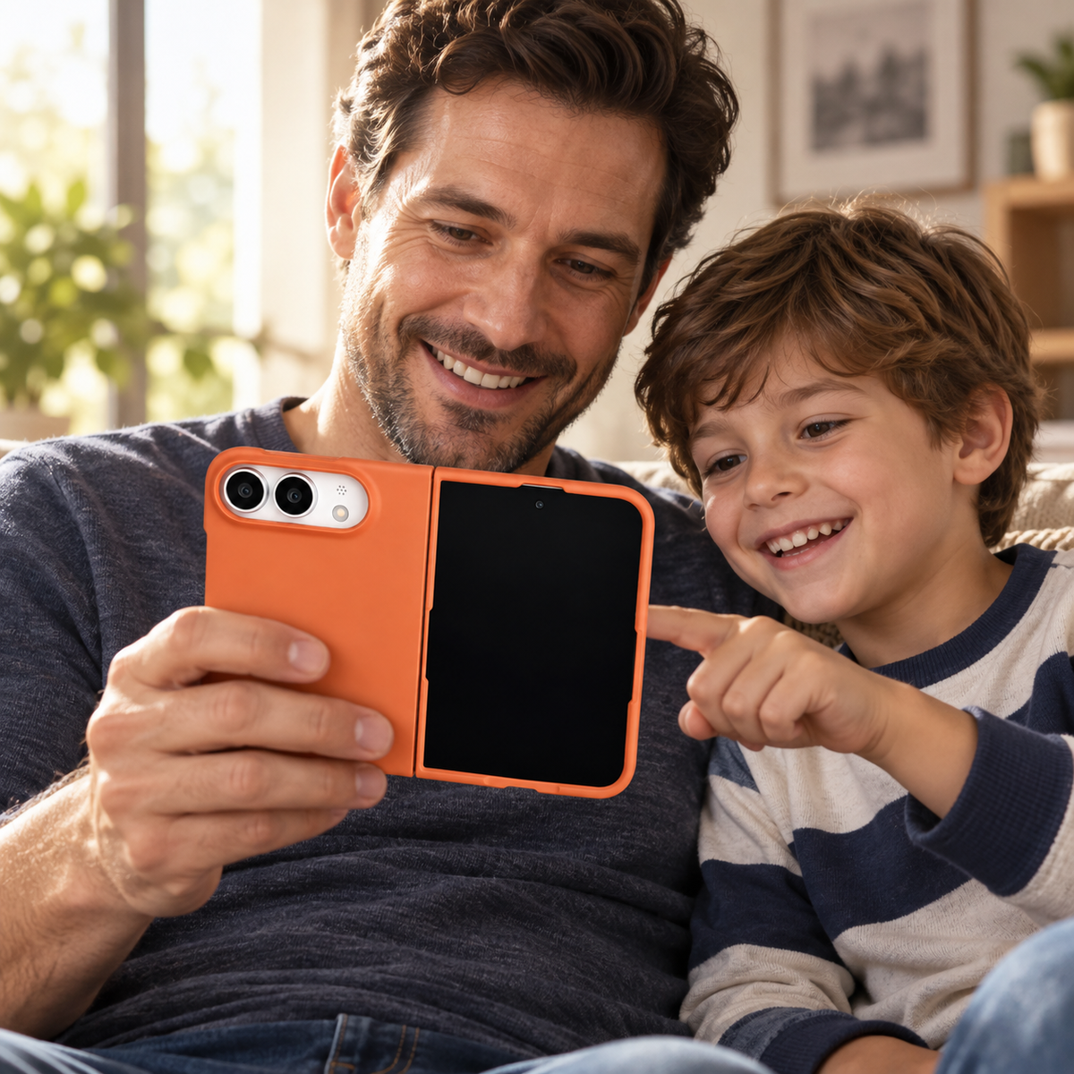Premium iPhone Case Skin Feel Hinge Protection Shockproof Tough Anti Scratch Non Slip Dustproof Solid Color Foldable Protective Bumper Cover Case Design