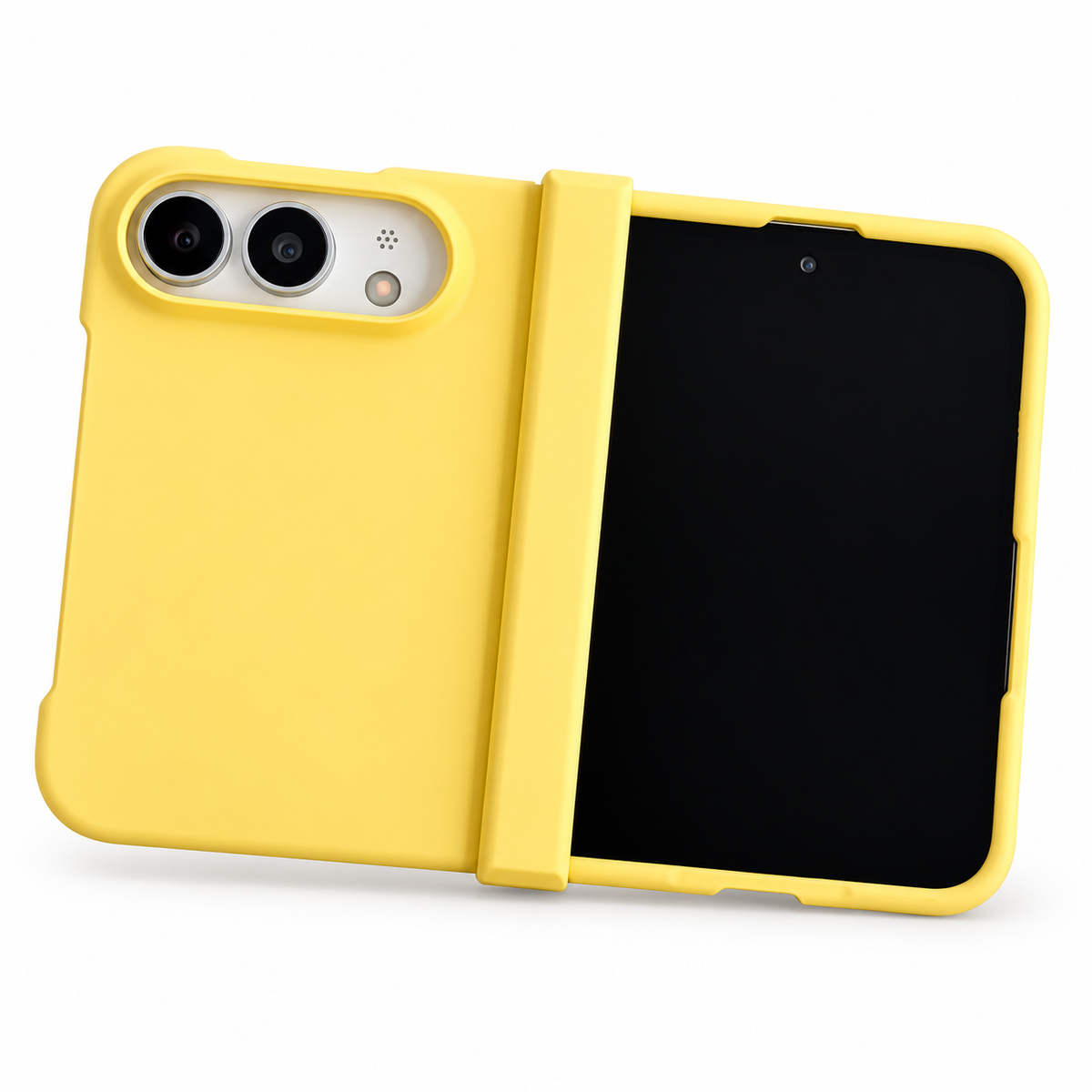 Premium iPhone Case Skin Feel Hinge Protection Shockproof Tough Anti Scratch Non Slip Dustproof Solid Color Foldable Protective Bumper Cover Case Design