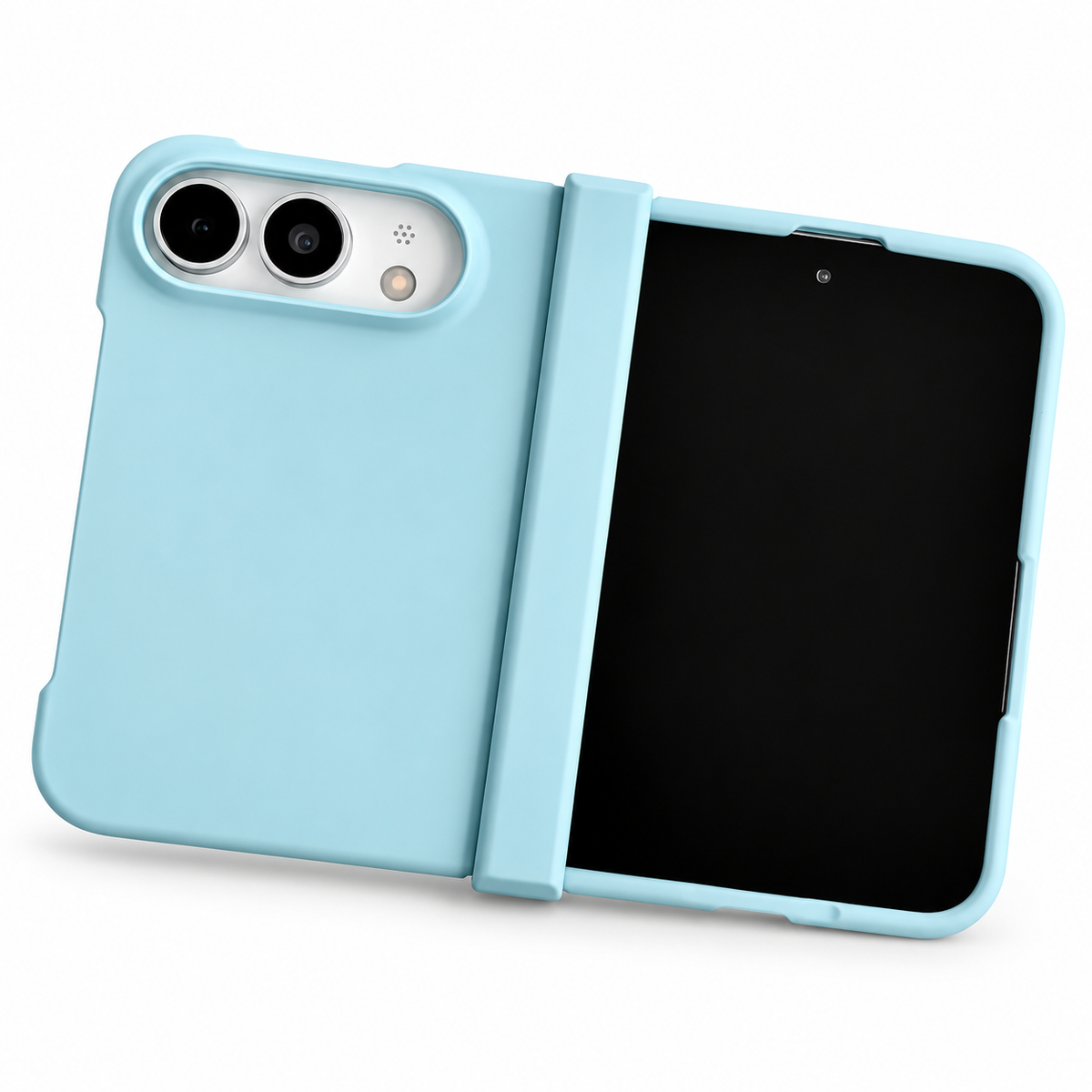 Premium iPhone Case Skin Feel Hinge Protection Shockproof Tough Anti Scratch Non Slip Dustproof Solid Color Foldable Protective Bumper Cover Case Design