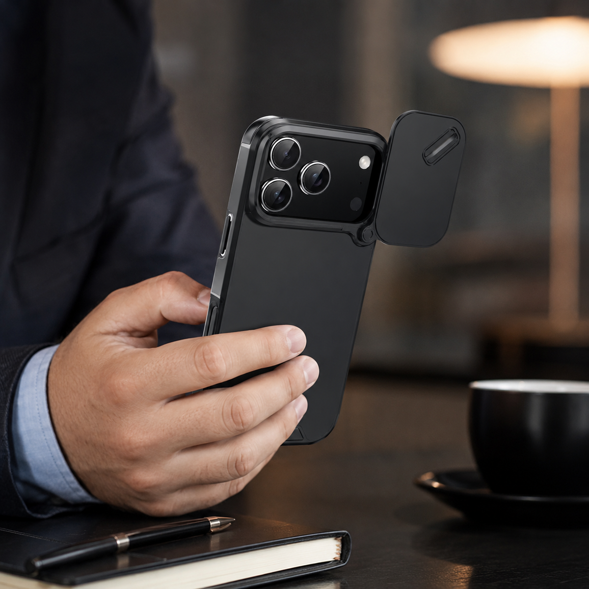 Premium iPhone Case Sliding Camera Lens Protection Shockproof Protective Cover PC TPU Anti Collision Reinforced Corners Anti Scratch Slim Full Coverage