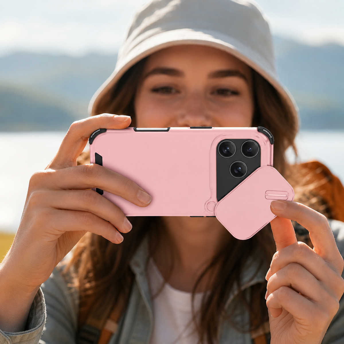 Premium iPhone Case Sliding Camera Lens Protection Shockproof Protective Cover PC TPU Anti Collision Reinforced Corners Anti Scratch Slim Full Coverage