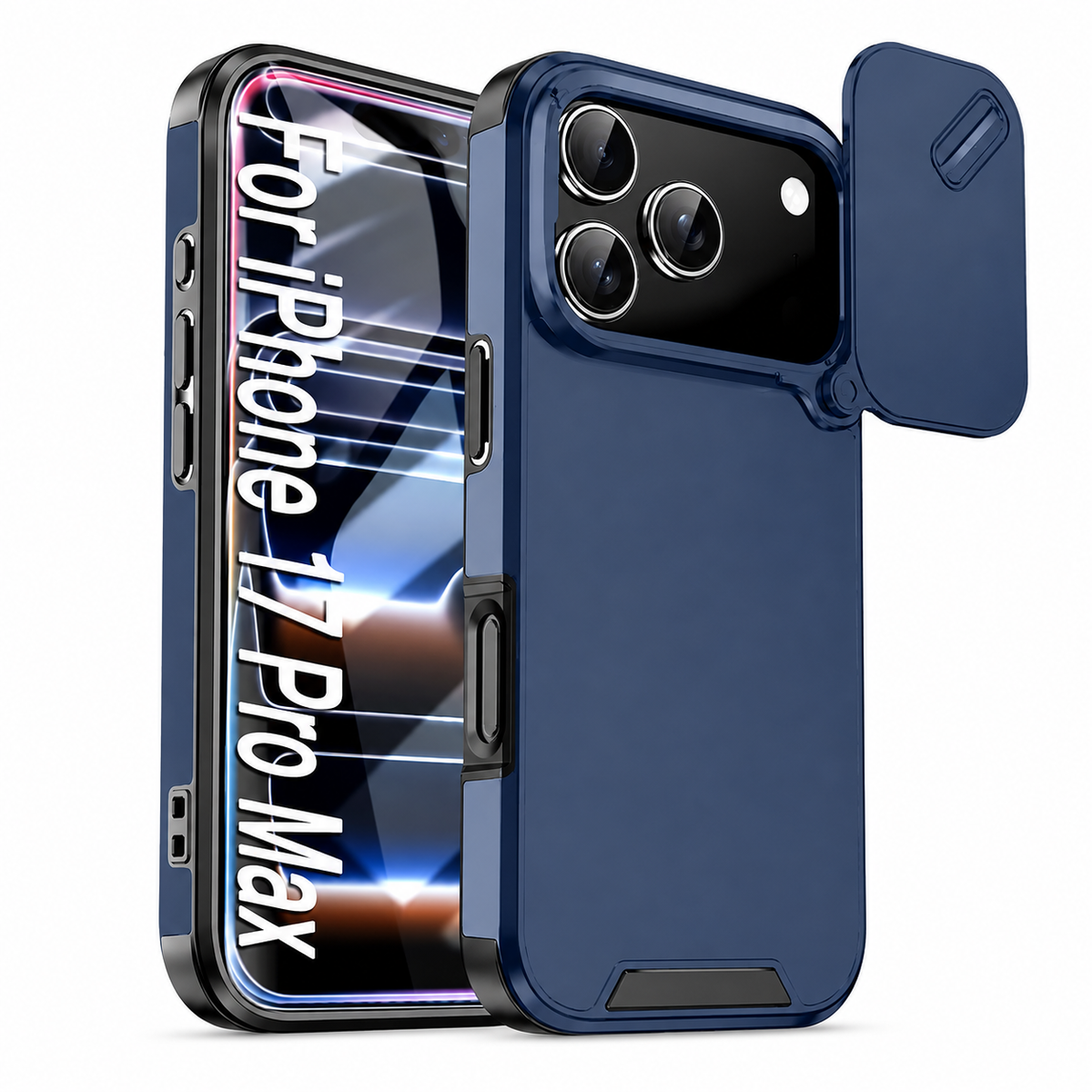 Premium iPhone Case Sliding Camera Lens Protection Shockproof Protective Cover PC TPU Anti Collision Reinforced Corners Anti Scratch Slim Full Coverage