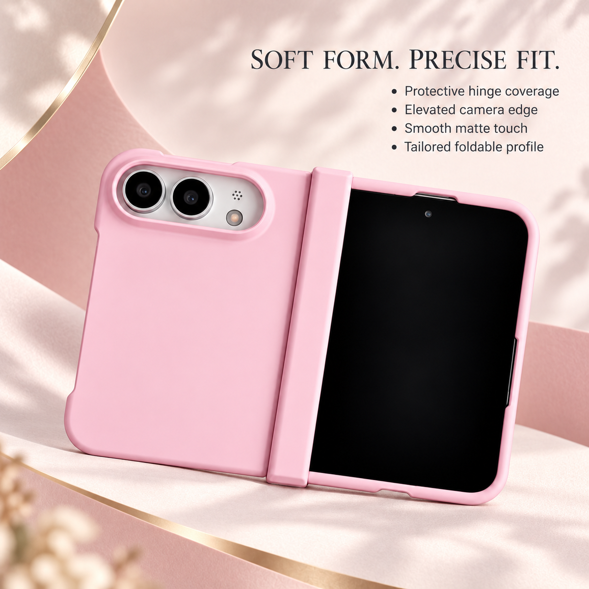 Premium iPhone Case Slim Matte Skin Feel Hinge Protection Hard PC Dual Layer Anti Scratch Non Slip Lightweight Foldable Protective Cover Case Design