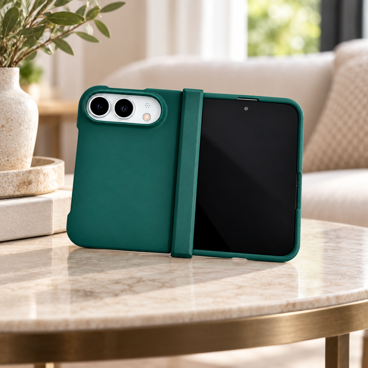 Premium iPhone Case Slim Matte Skin Feel Hinge Protection Hard PC Dual Layer Anti Scratch Non Slip Lightweight Foldable Protective Cover Case Design