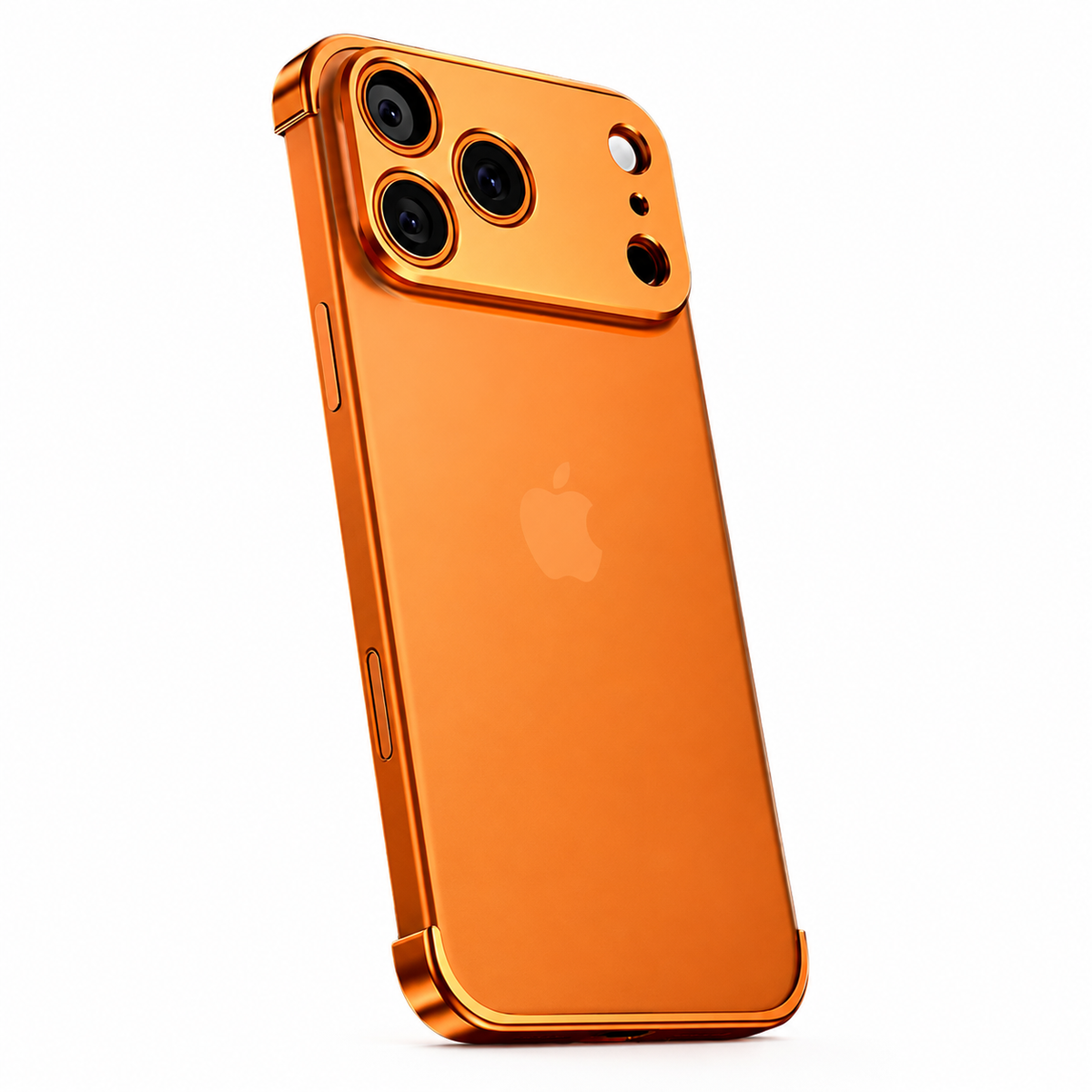 Premium iPhone Case Slim Metal Frameless Aluminum Bumper Corner Pads Ultra Thin Backless Edge Protection Minimalist Lightweight Protective Frame Cover