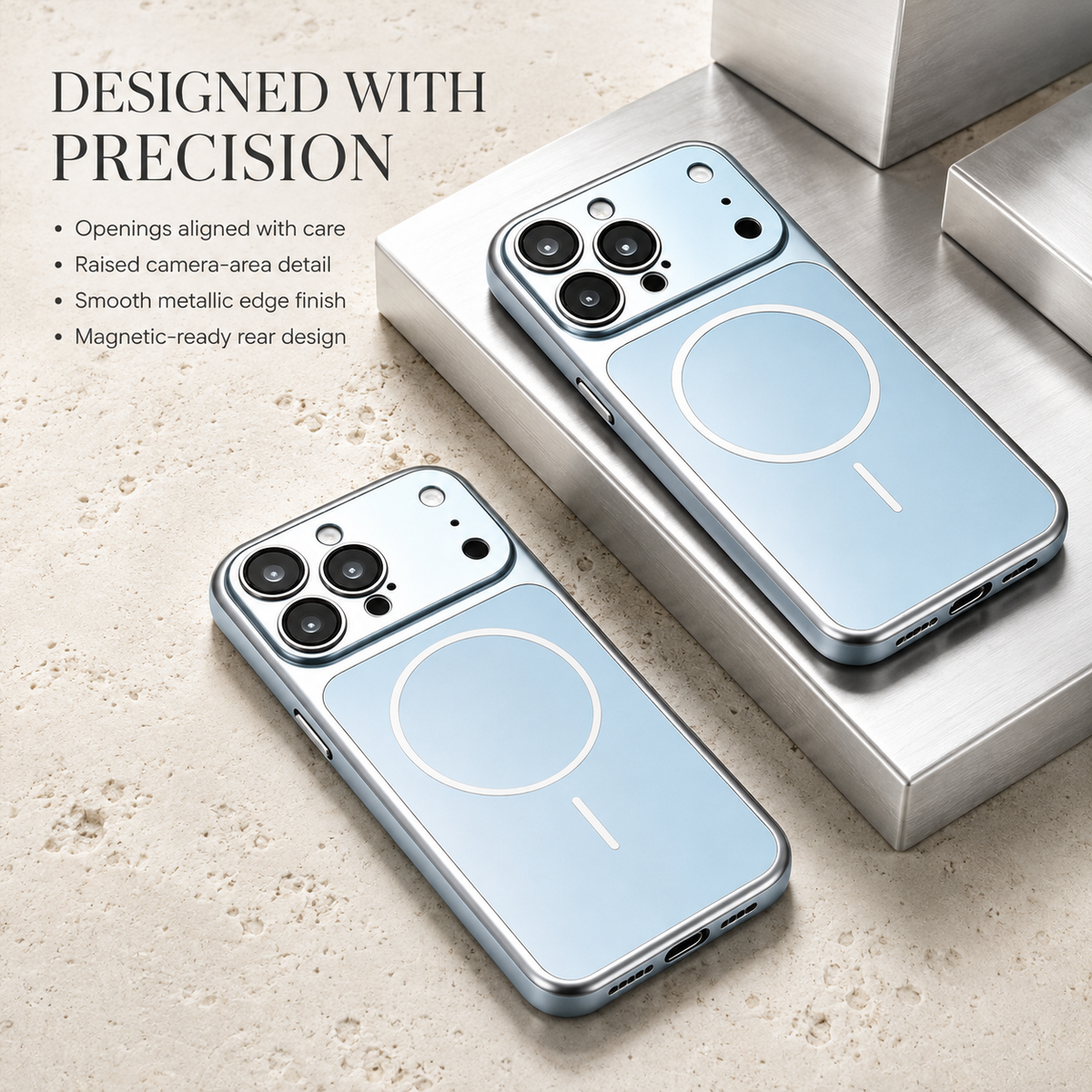 Premium iPhone Case Slim Metallic Color MagSafe Magnetic Shockproof Hard PC Lightweight Anti Scratch Rugged Protective Bumper Cover Case Design