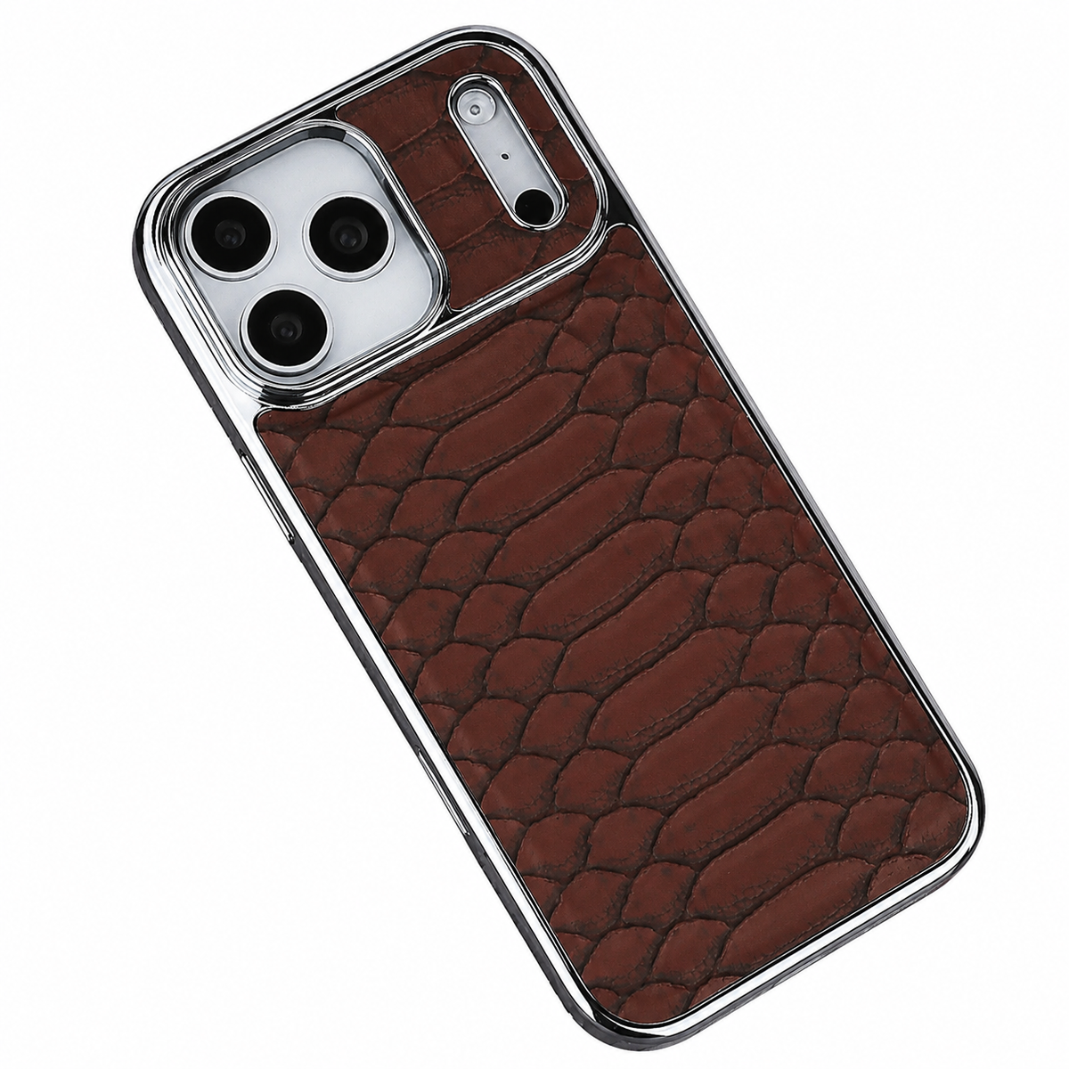 Premium iPhone Case Snake Pattern Leather Protective Cover Soft Flannel Lining Anti Scratch Non Slip Slim Lightweight Shock Resistant Fashion Design