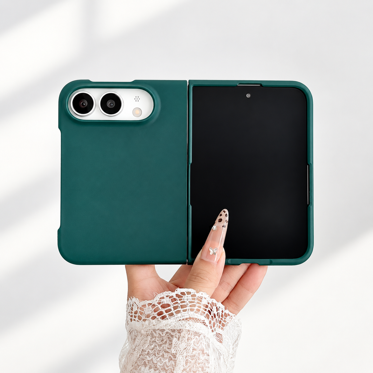 Premium iPhone Case Solid Color Skin Feel Shockproof PC TPU Foldable Tough Anti Fingerprint Wear Resistant Slim Comfortable Grip Protective Cover Case