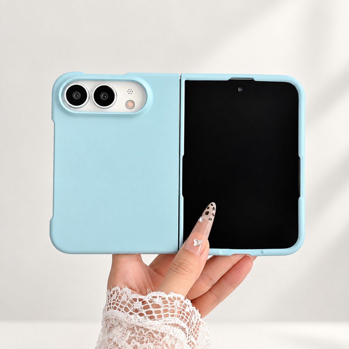 Premium iPhone Case Solid Color Skin Feel Shockproof PC TPU Foldable Tough Anti Fingerprint Wear Resistant Slim Comfortable Grip Protective Cover Case
