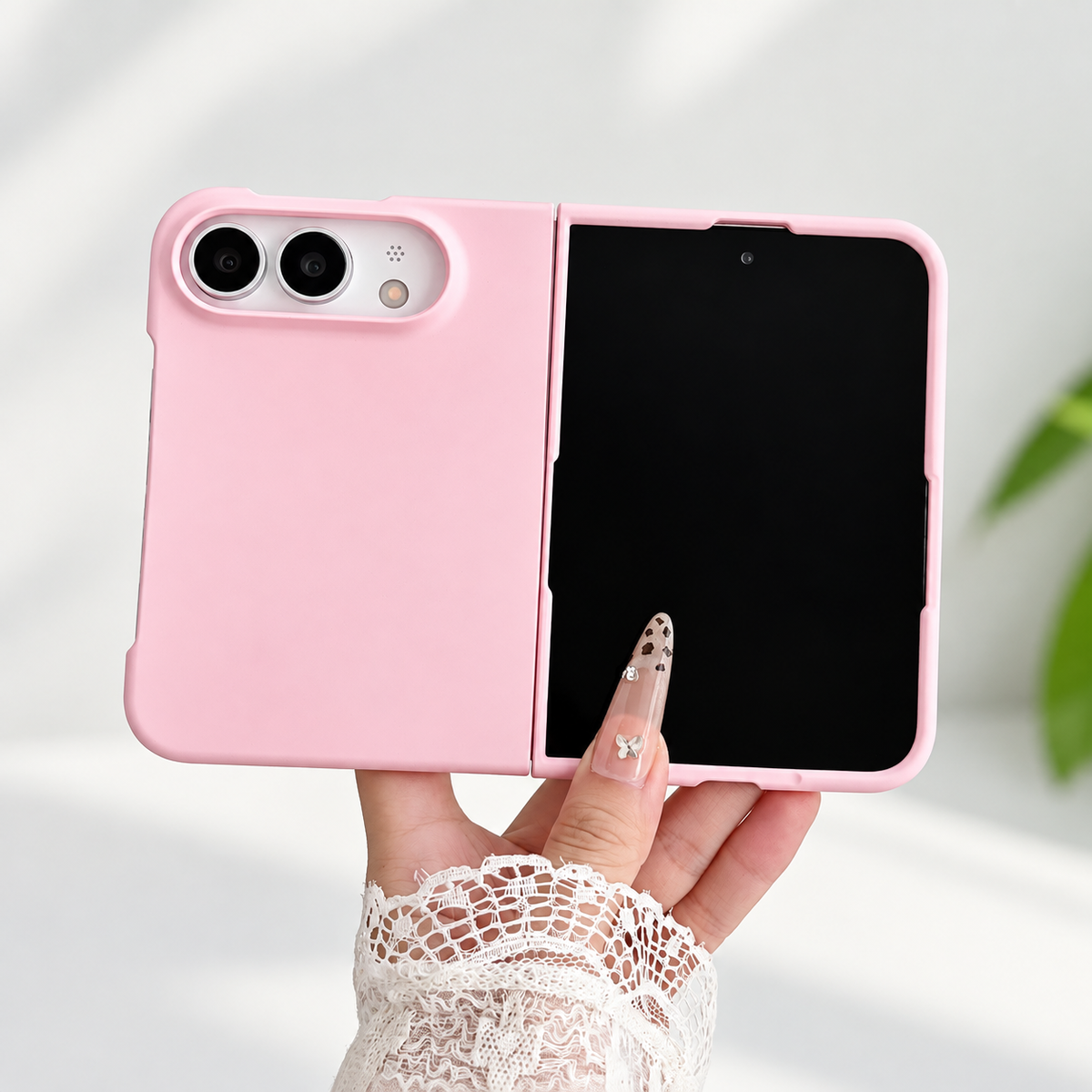 Premium iPhone Case Solid Color Skin Feel Shockproof PC TPU Foldable Tough Anti Fingerprint Wear Resistant Slim Comfortable Grip Protective Cover Case