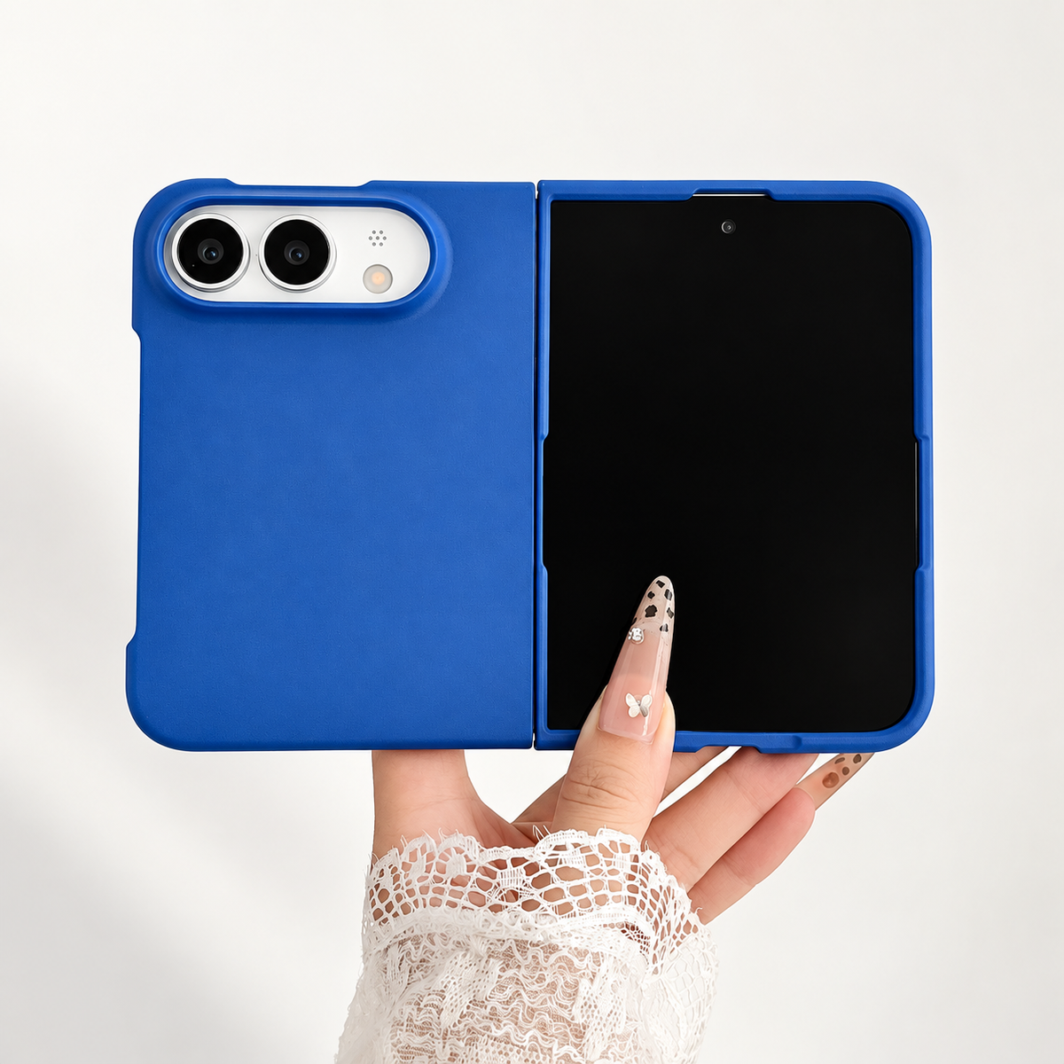 Premium iPhone Case Solid Color Skin Feel Shockproof PC TPU Foldable Tough Anti Fingerprint Wear Resistant Slim Comfortable Grip Protective Cover Case