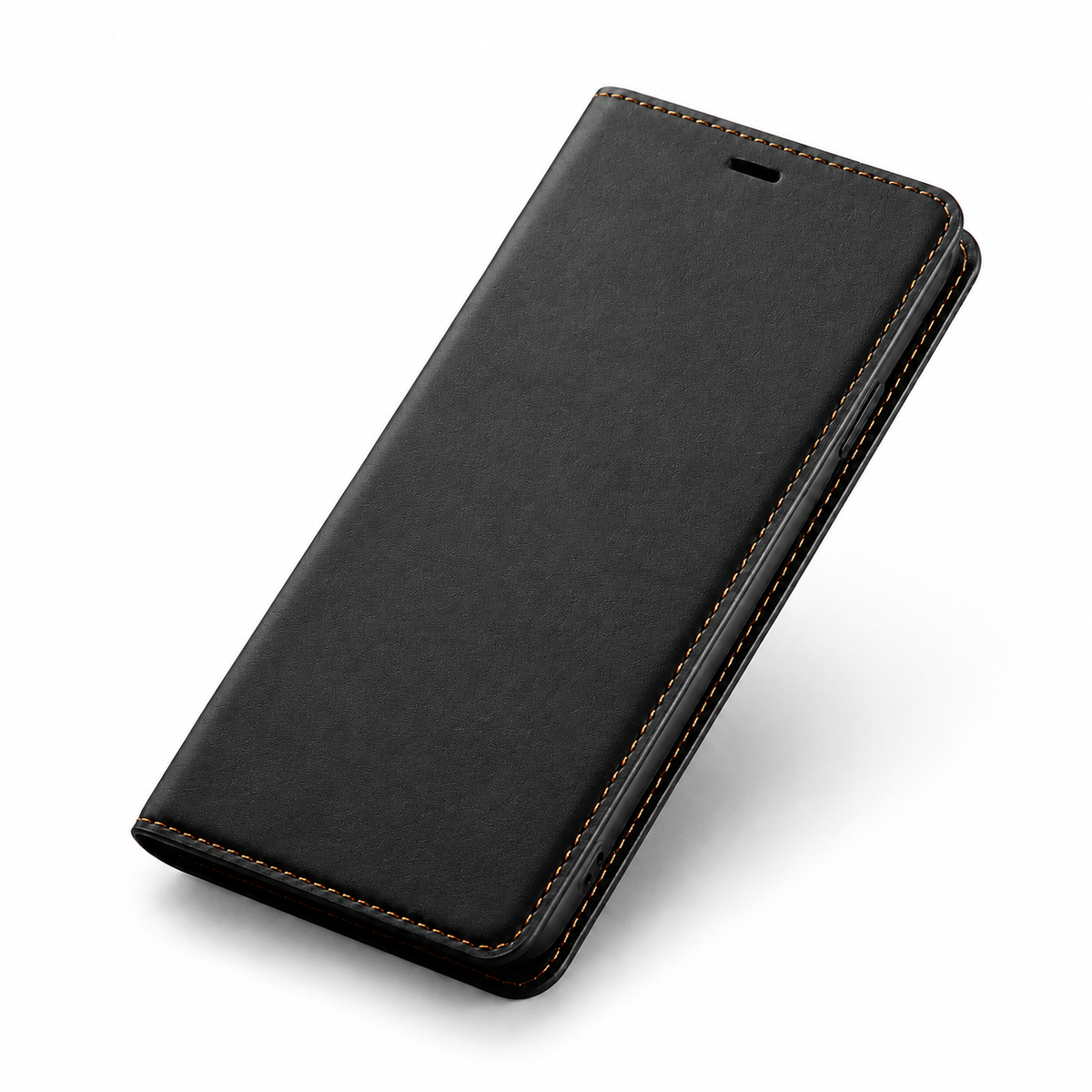 Premium iPhone Case Suede Leather Wallet Flip Cover Card Holder Magnetic Closure Shockproof Full Body Protection Slim Soft Touch Kickstand Design