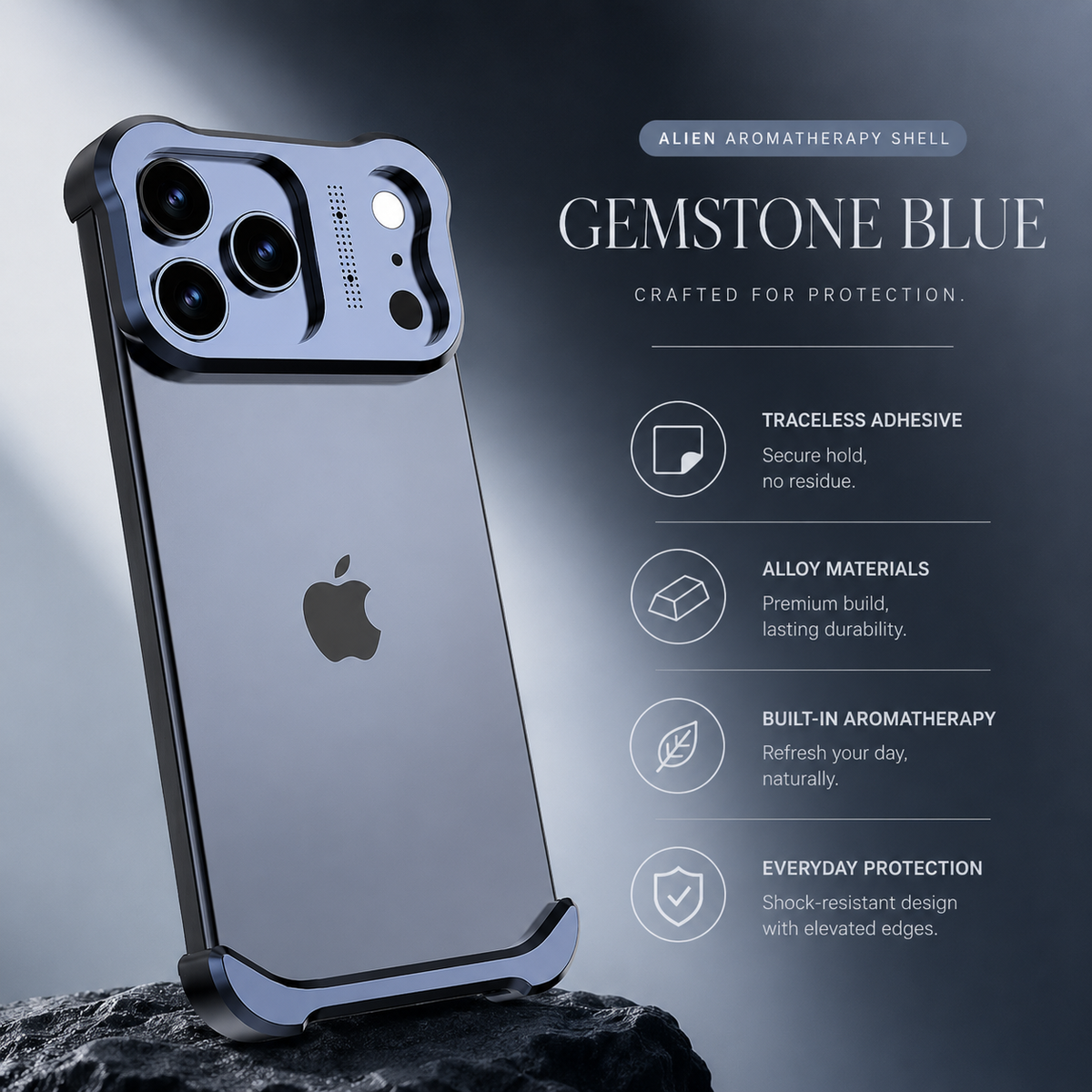 Premium iPhone Case Titanium Alloy Bumper Shockproof Protective Cover Camera Lens Protection Matte Anti Slip Lightweight Slim Reinforced Metal Frame