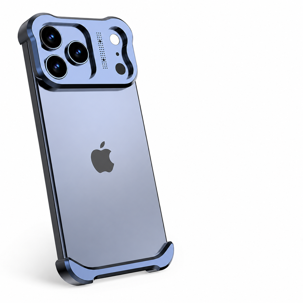 Premium iPhone Case Titanium Alloy Bumper Shockproof Protective Cover Camera Lens Protection Matte Anti Slip Lightweight Slim Reinforced Metal Frame