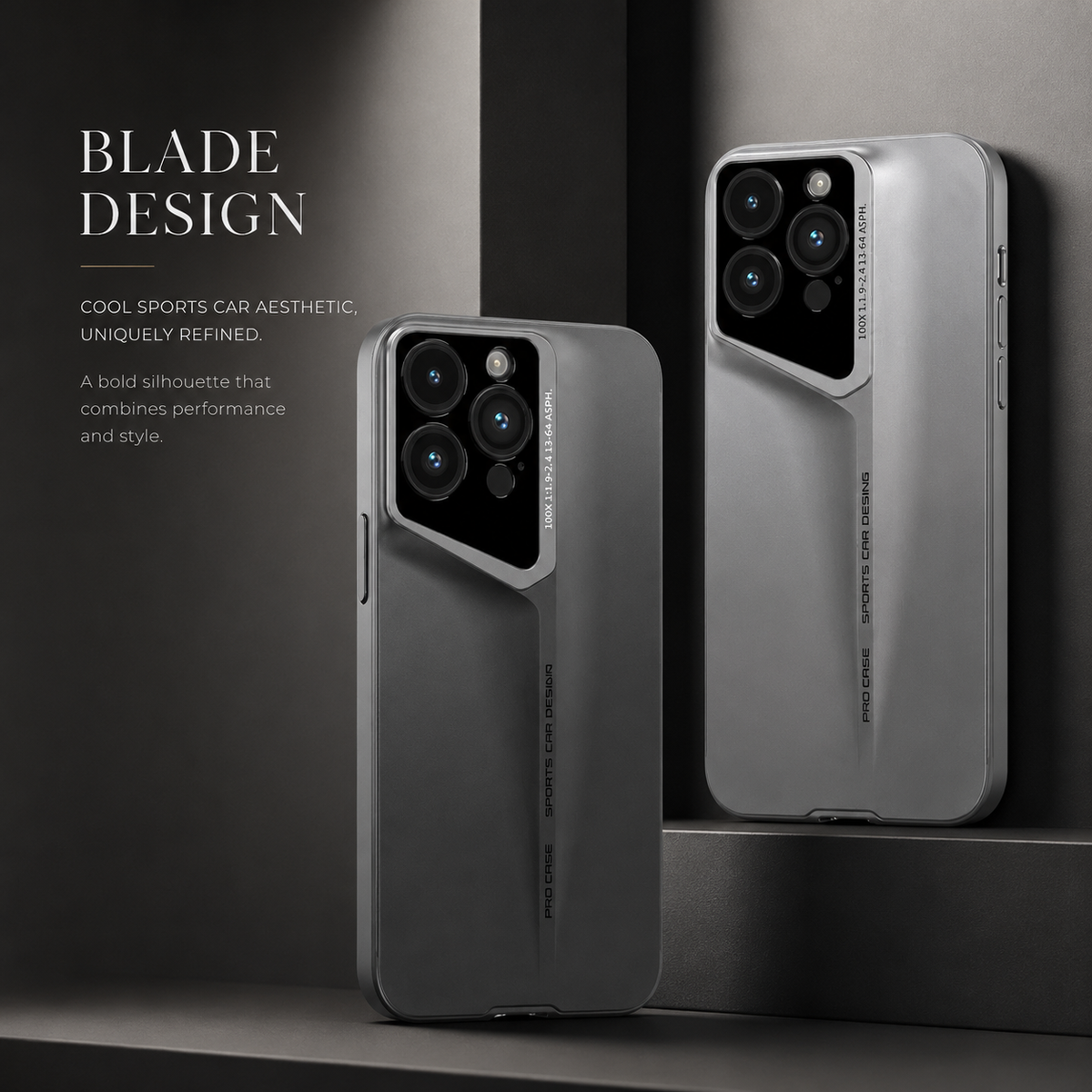 Premium iPhone Case Titanium Style Ultra Thin Shockproof Protective Cover Camera Lens Protection Matte Anti Fingerprint Non Slip Lightweight Slim PC