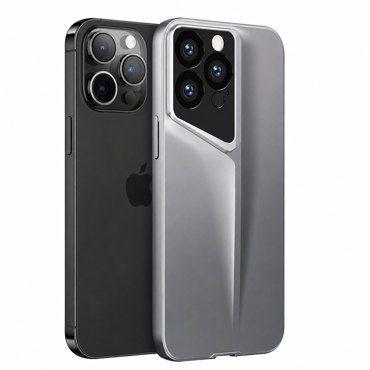 Premium iPhone Case Titanium Style Ultra Thin Shockproof Protective Cover Camera Lens Protection Matte Anti Fingerprint Non Slip Lightweight Slim PC