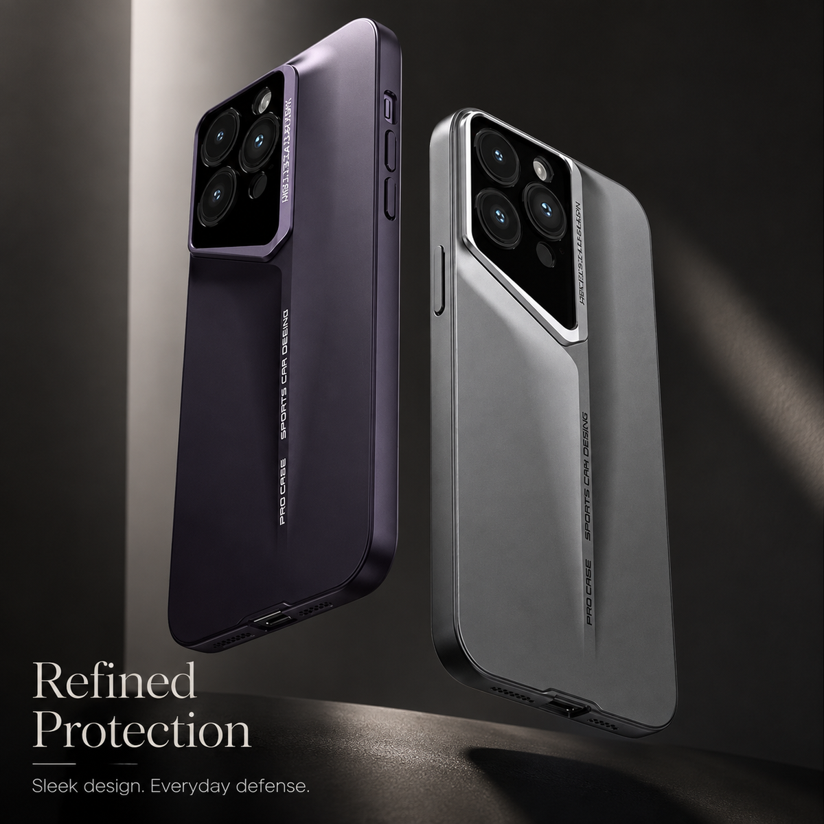 Premium iPhone Case Titanium Style Ultra Thin Shockproof Protective Cover Camera Lens Protection Matte Anti Fingerprint Non Slip Lightweight Slim PC