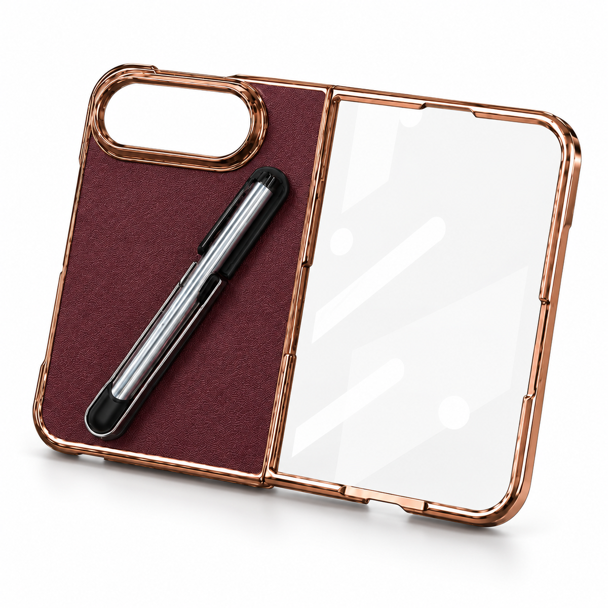 Premium iPhone Case Touch Pen Holder Foldable Bracket Stand Textured PC Business Shockproof Slim Protective Back Shell Cover Case for iPhone Ultra Fold