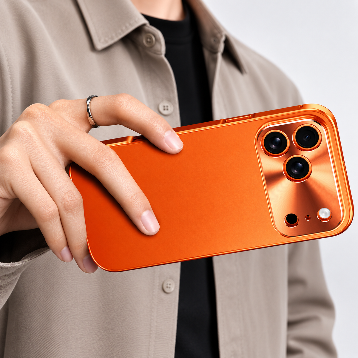 Premium iPhone Case Ultra Thin Aluminum Alloy Frame Shockproof Protective Cover Frosted PC Back Anti Scratch Anti Fingerprint Slim Matte Full Coverage