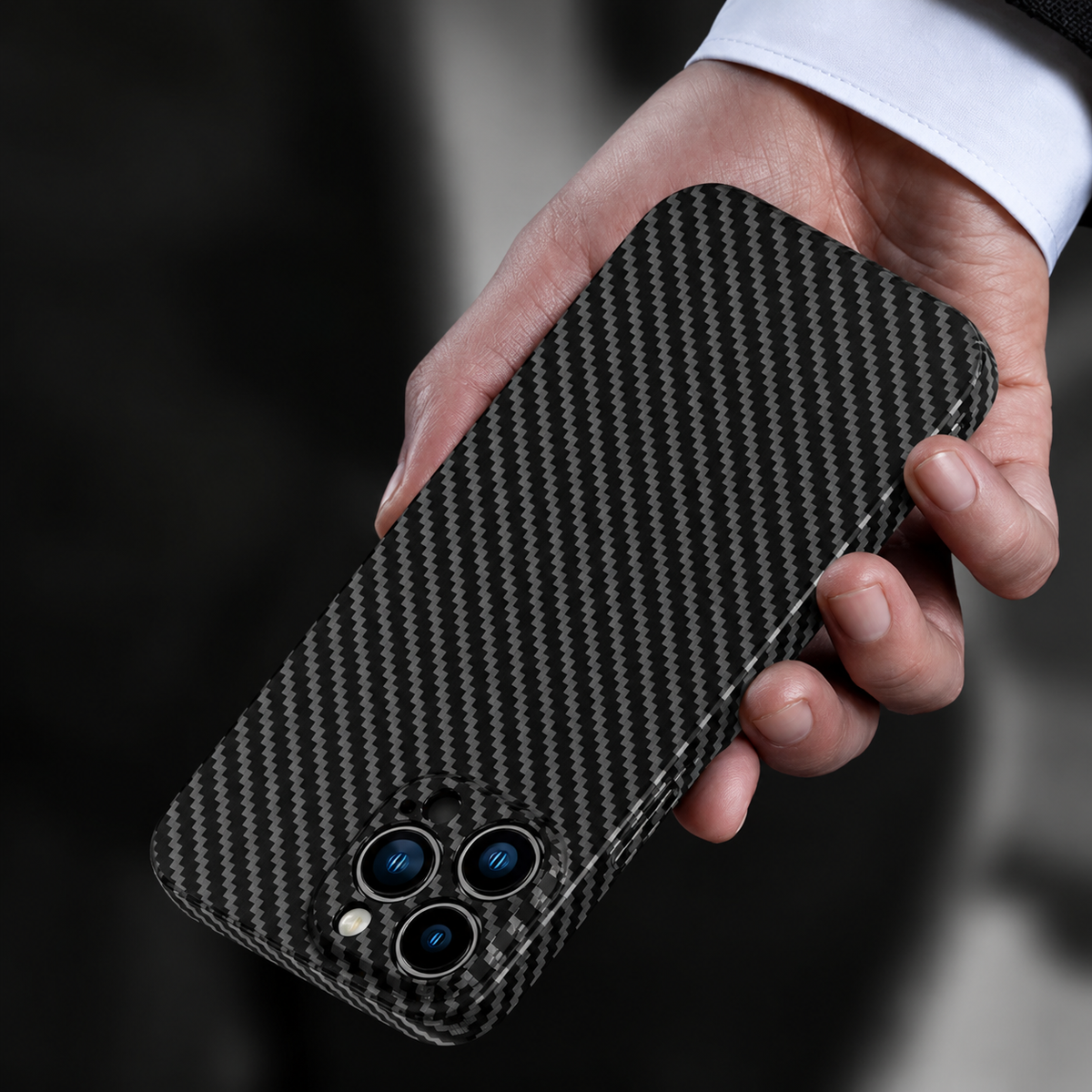 Premium iPhone Case Ultra Thin Carbon Fiber Matte Protective Cover 0.2mm PP Back Lightweight Scratch Resistant Slim Minimalist Hard Back Design