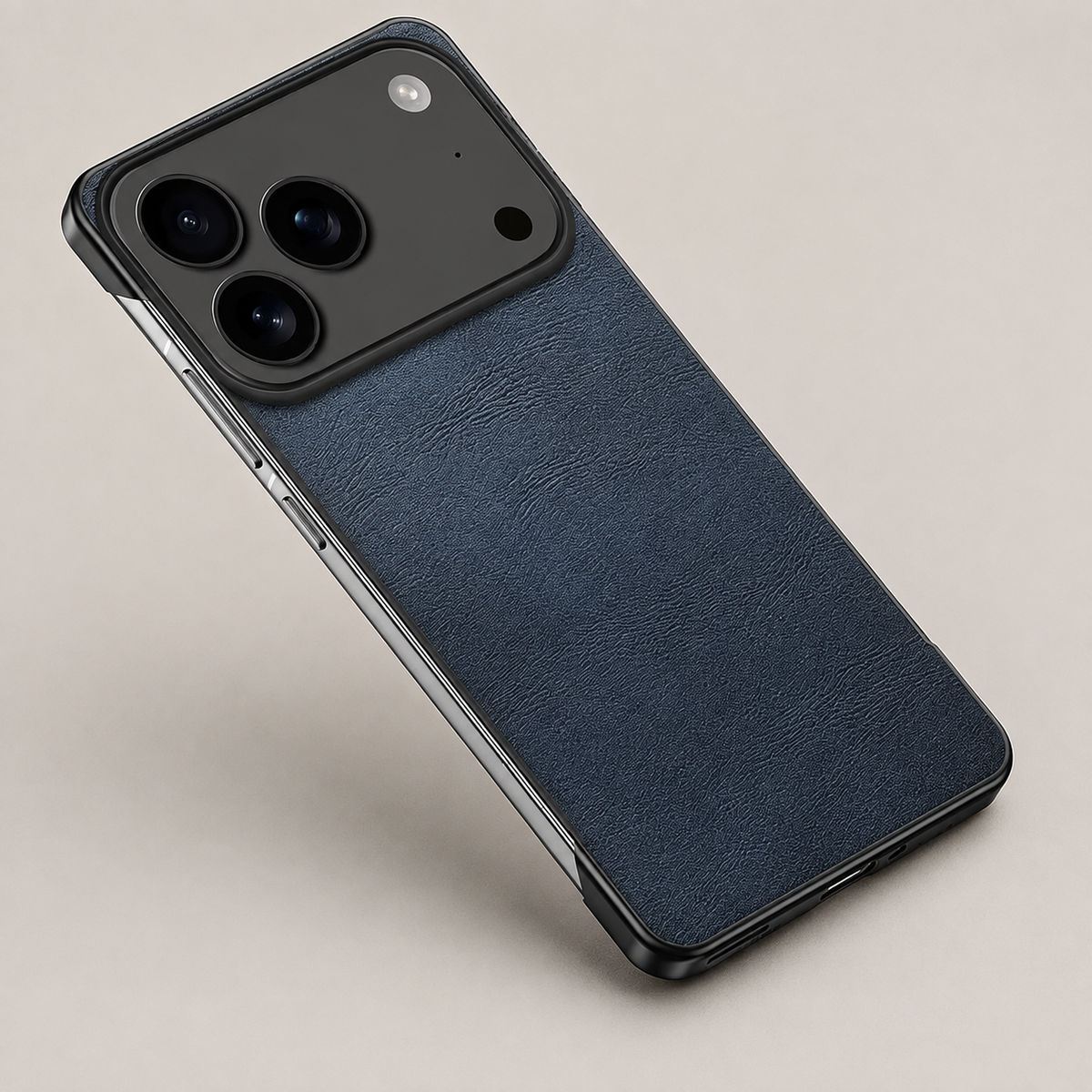 Premium iPhone Case Ultra Thin Frameless Leather PC Cover MagSafe Compatible Shockproof Anti Fall Borderless Protection Camera Lens Guard Slim Design