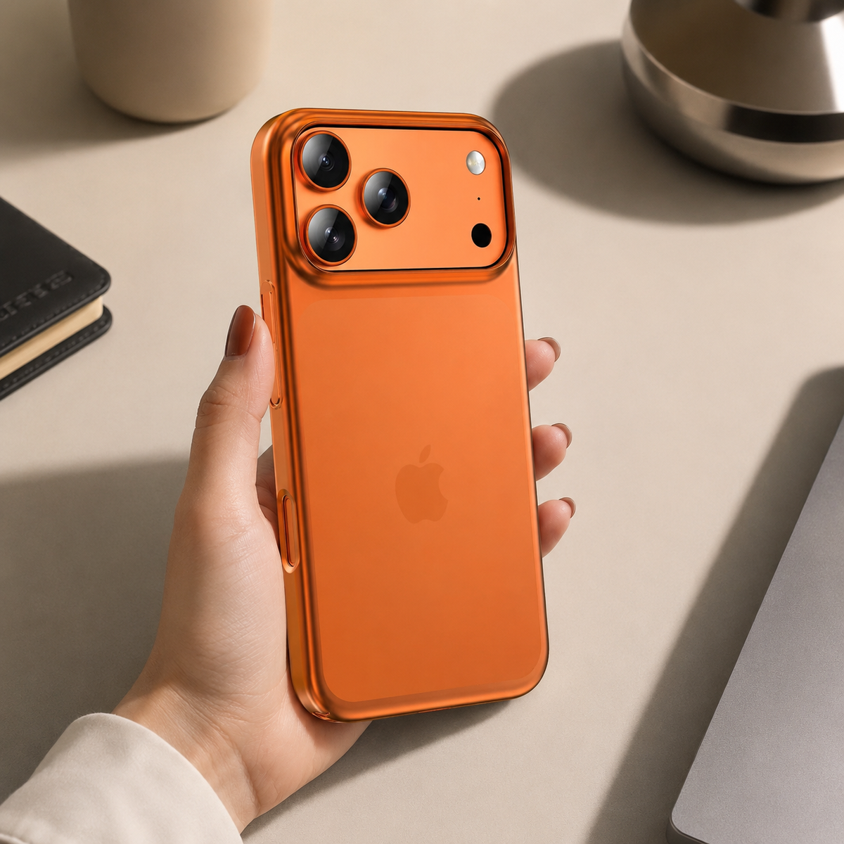 Premium iPhone Case Ultra Thin Frosted Translucent Shockproof PC TPU Electroplating Anti Scratch Anti Fingerprint Non Slip Lightweight Protective Cover