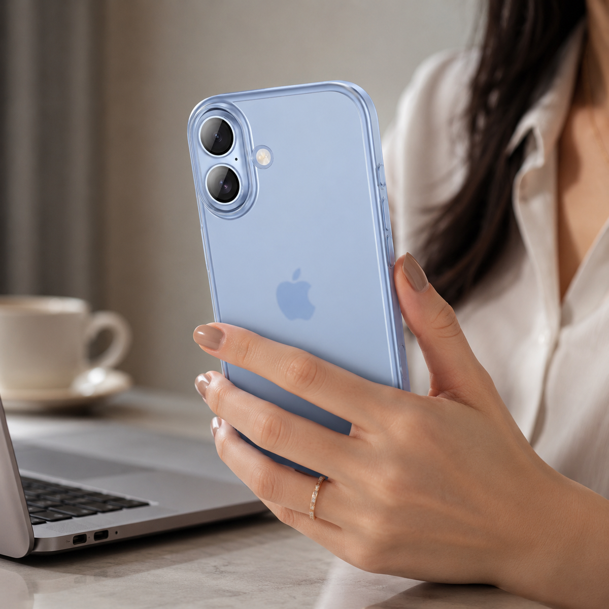 Premium iPhone Case Ultra Thin Frosted Translucent Shockproof PC TPU Electroplating Anti Scratch Anti Fingerprint Non Slip Lightweight Protective Cover