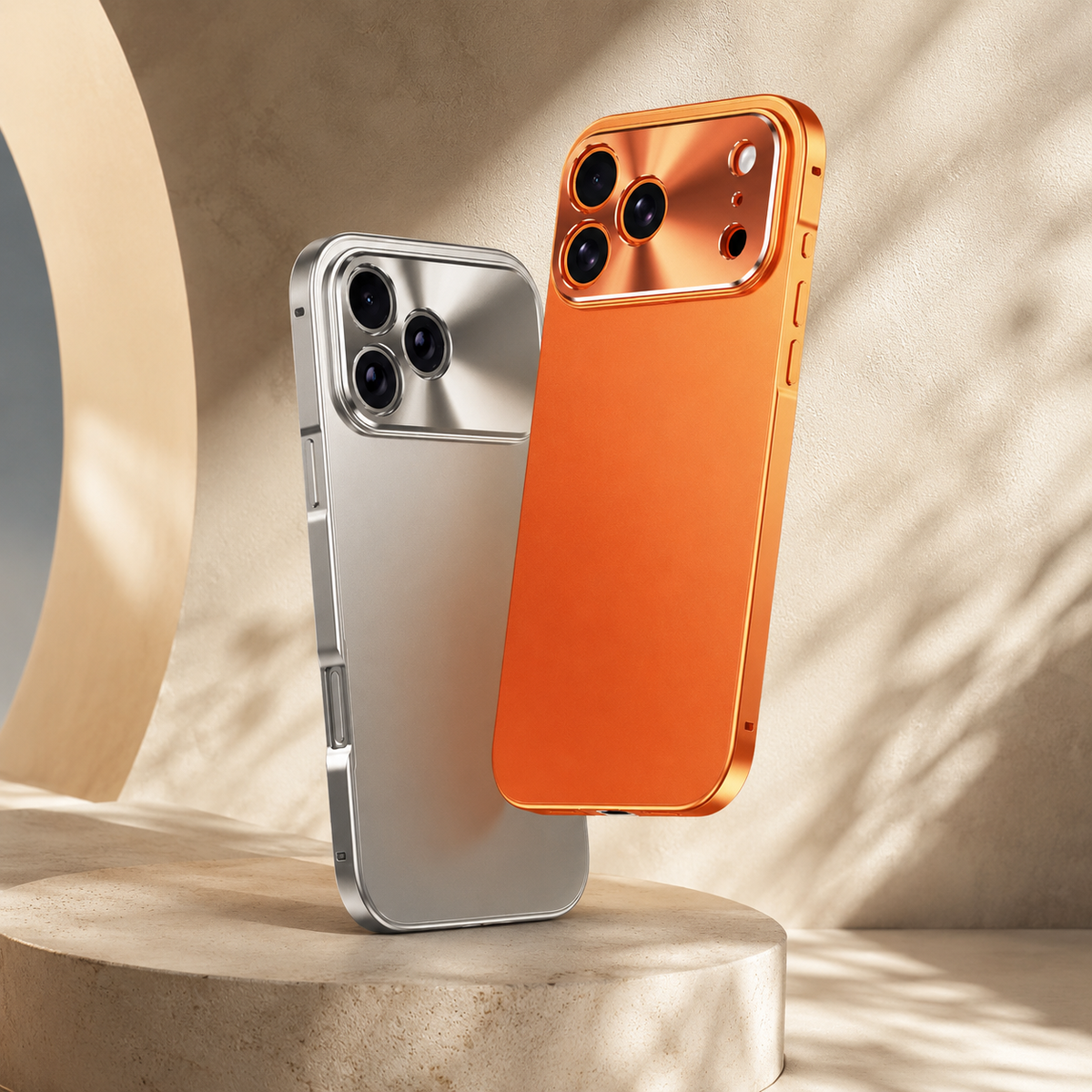 Premium iPhone Case Ultra Thin Protective Cover Aluminum Alloy Frame Frosted Matte Backplate Shockproof Camera Lens Guard Slim Lightweight Design