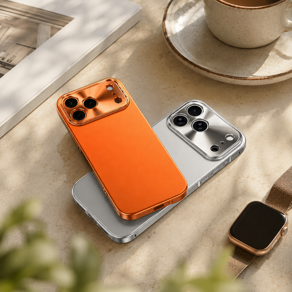 Premium iPhone Case Ultra Thin Protective Cover Aluminum Alloy Frame Frosted Matte Backplate Shockproof Camera Lens Guard Slim Lightweight Design