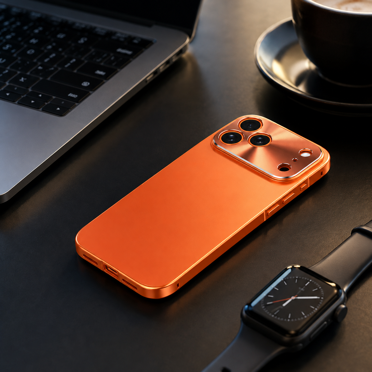 Premium iPhone Case Ultra Thin Protective Cover Aluminum Alloy Frame Frosted Matte Backplate Shockproof Camera Lens Guard Slim Lightweight Design