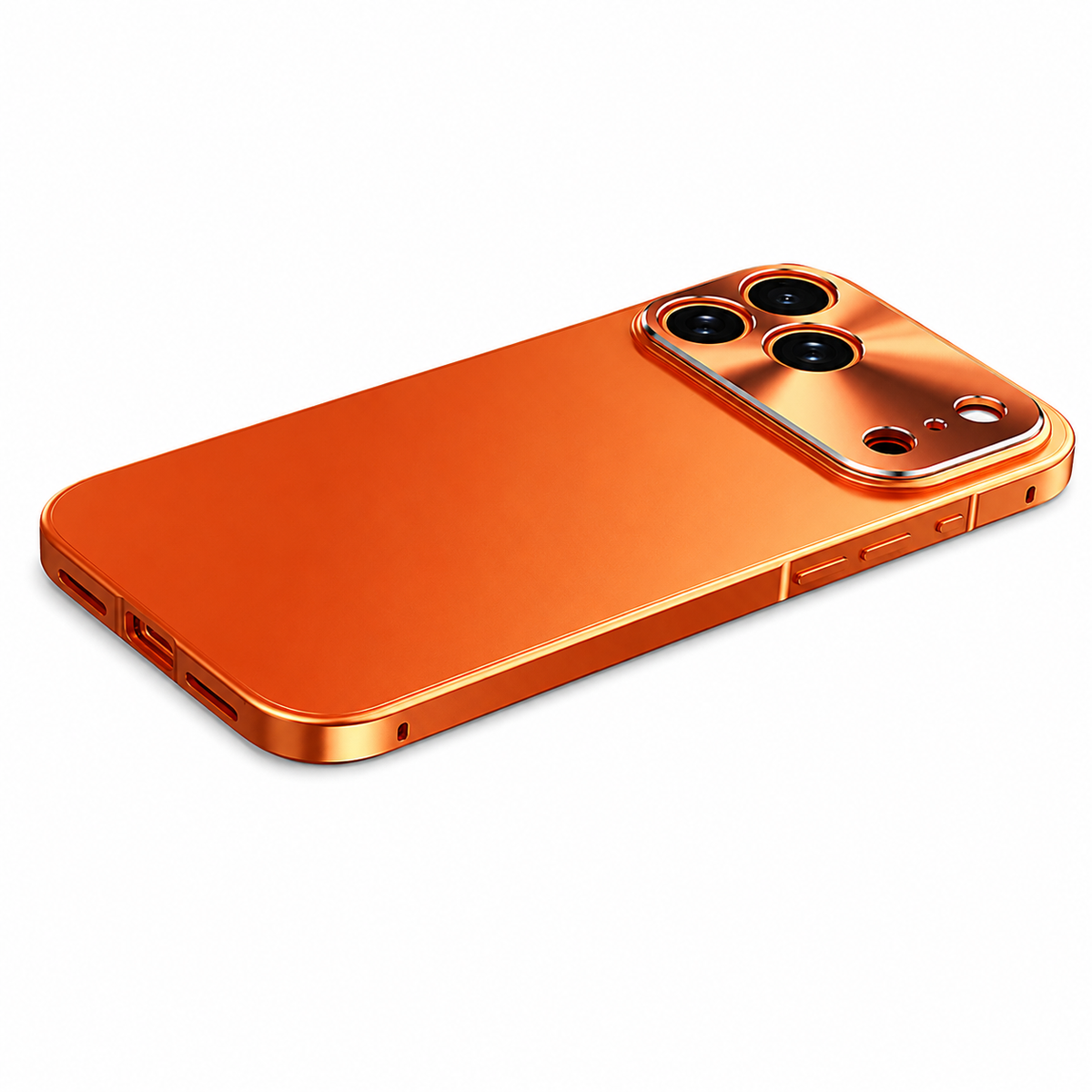 Premium iPhone Case Ultra Thin Protective Cover Aluminum Alloy Frame Frosted Matte Backplate Shockproof Camera Lens Guard Slim Lightweight Design