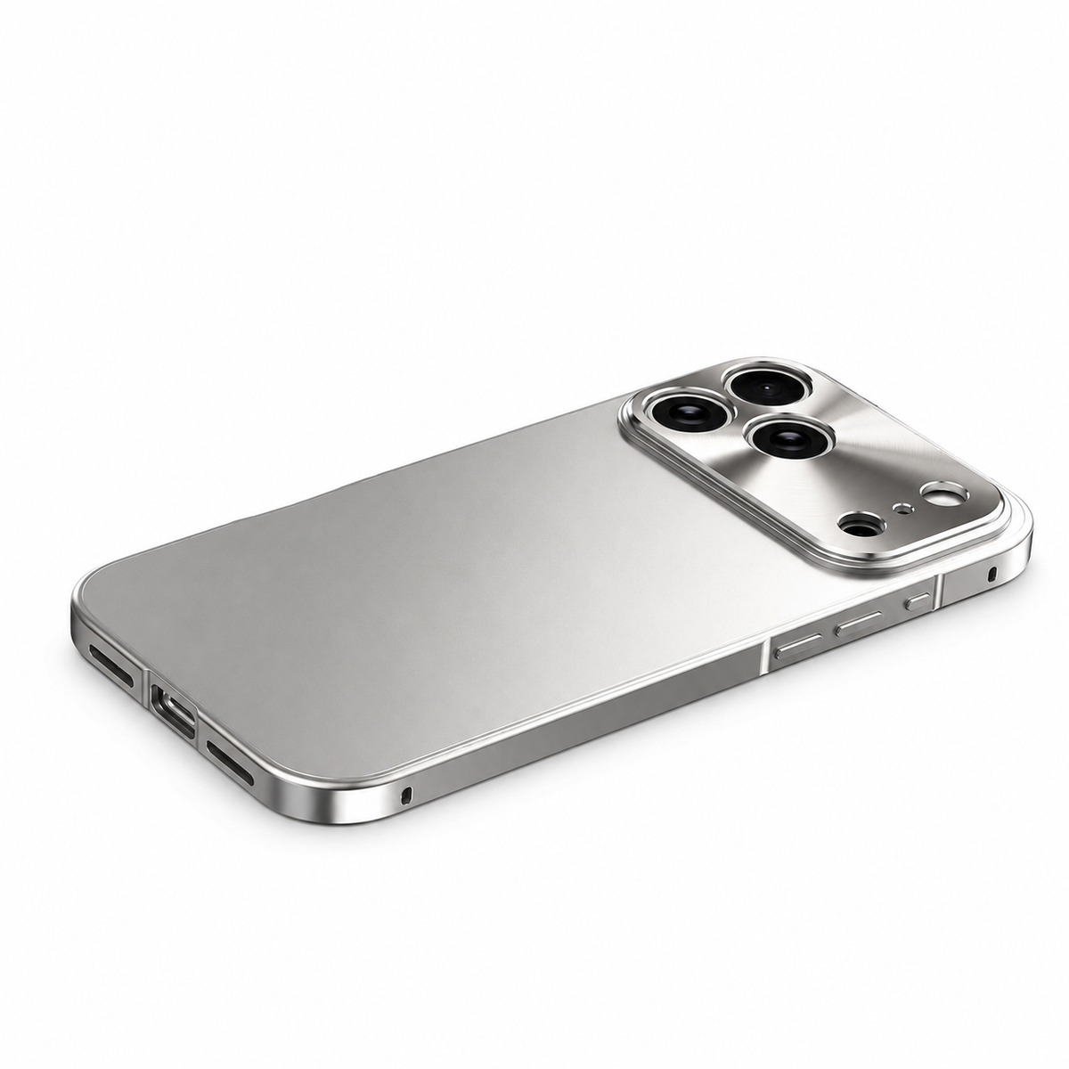Premium iPhone Case Ultra Thin Protective Cover Aluminum Alloy Frame Frosted Matte Backplate Shockproof Camera Lens Guard Slim Lightweight Design