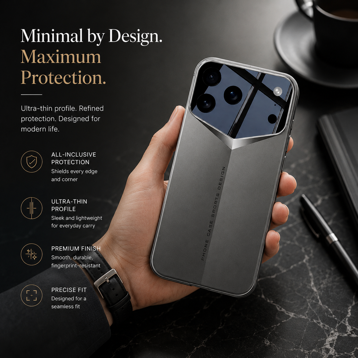 Premium iPhone Case Ultra Thin Protective Cover Camera Lens Protection Shockproof Anti Scratch Slim Hard Back Full Coverage Lightweight Matte Design