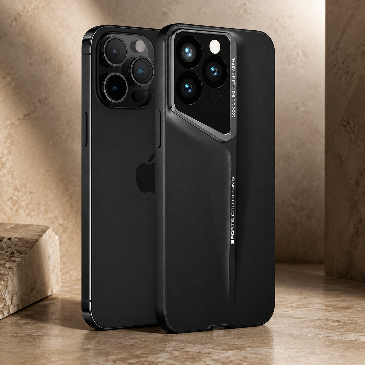 Premium iPhone Case Ultra Thin Titanium Blade Cover Shockproof Camera Lens Protection Lightweight Protective Case Slim Anti Scratch Durable Hard Back Design