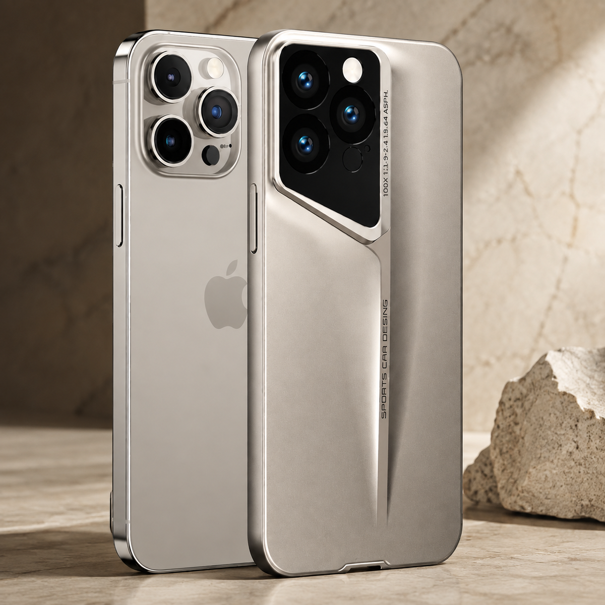 Premium iPhone Case Ultra Thin Titanium Blade Cover Shockproof Camera Lens Protection Lightweight Protective Case Slim Anti Scratch Durable Hard Back Design
