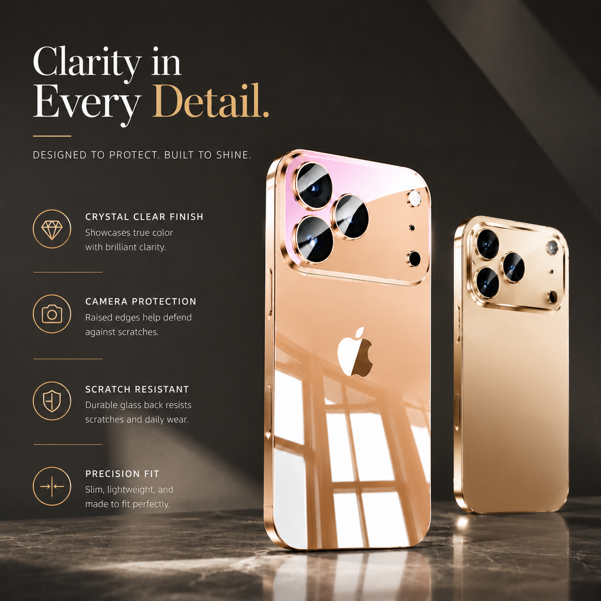 Premium iPhone Case Ultra Thin Transparent TPU Cover Full Lens Protection Shockproof Anti Fingerprint Non Slip Slim Lightweight Anti Scratch Clear Design