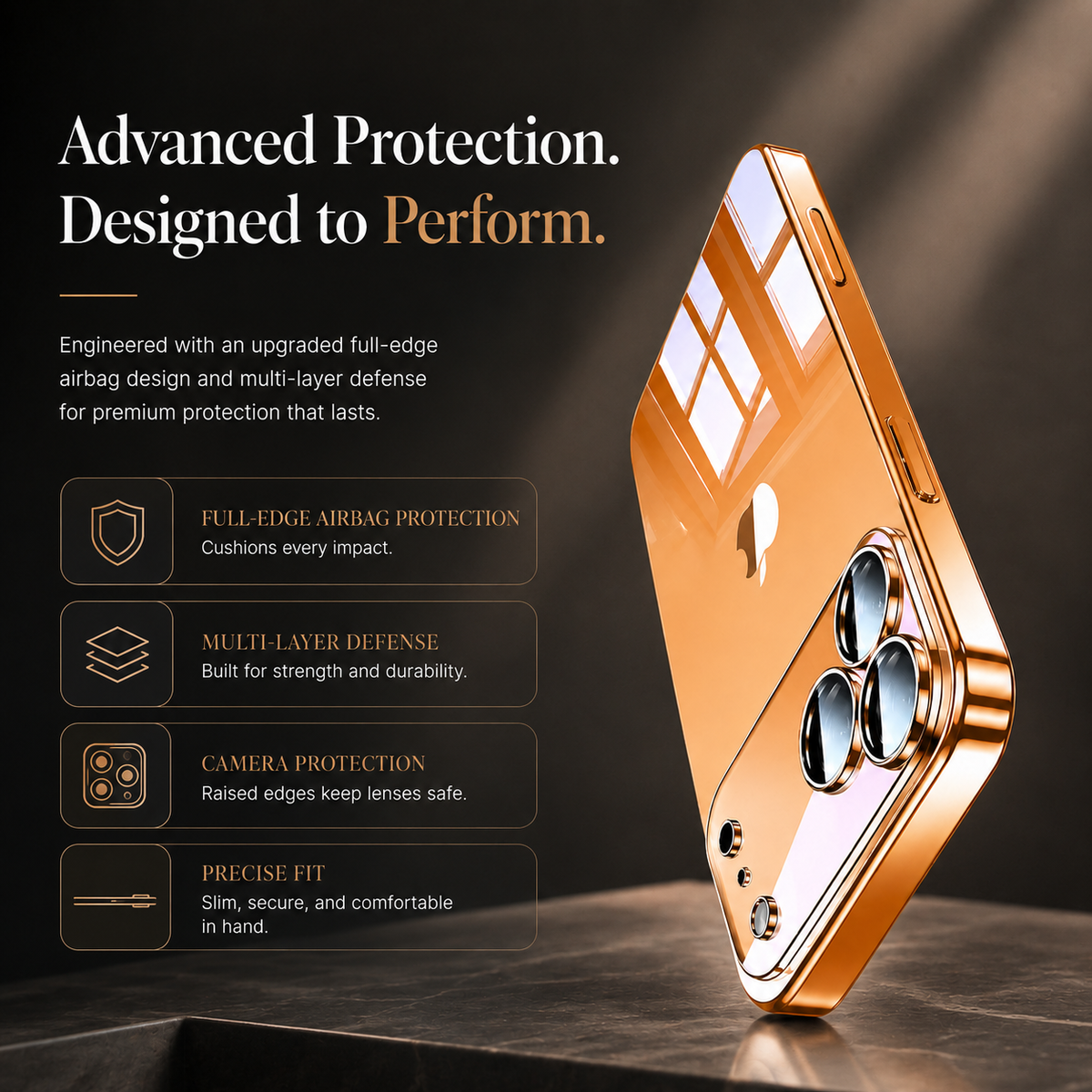 Premium iPhone Case Ultra Thin Transparent TPU Cover Full Lens Protection Shockproof Anti Fingerprint Non Slip Slim Lightweight Anti Scratch Clear Design