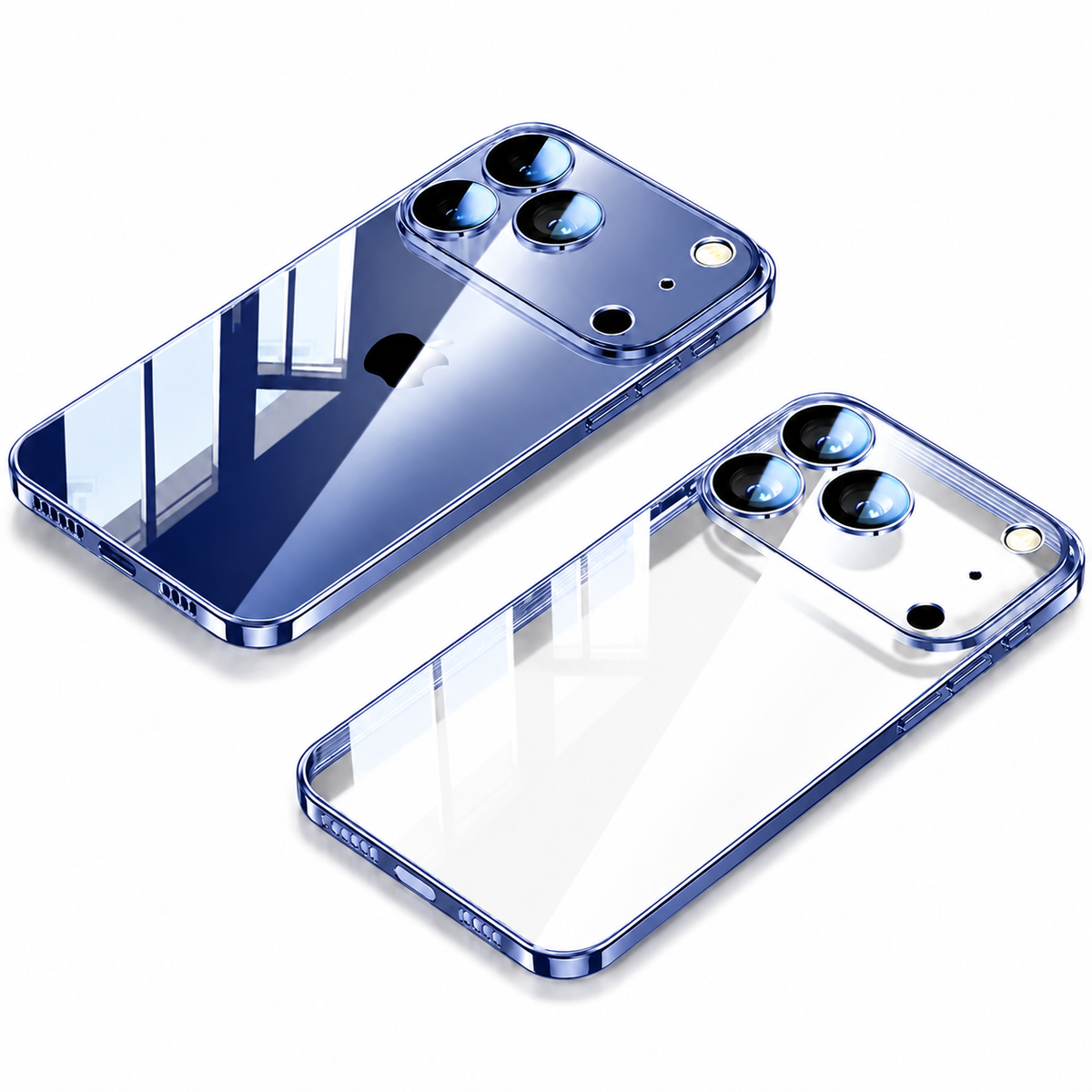 Premium iPhone Case Ultra Thin Transparent TPU Cover Full Lens Protection Shockproof Anti Fingerprint Non Slip Slim Lightweight Anti Scratch Clear Design